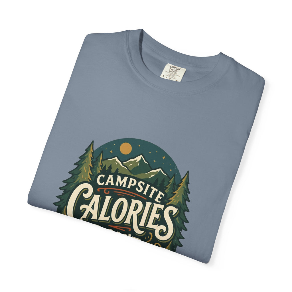 Campsite Calories Don’t Count Graphic T-Shirt — Camping Campfire Outdoors Tee