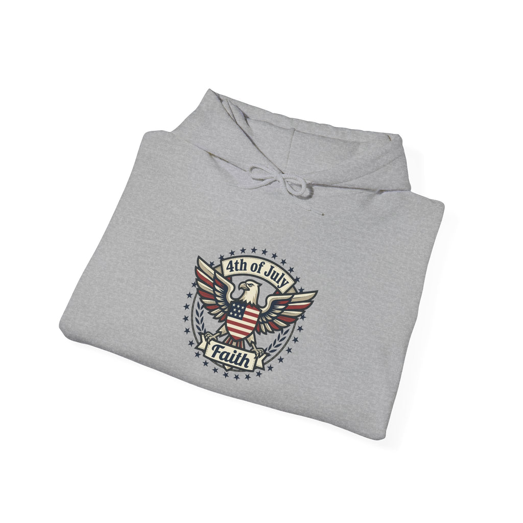 Faith & Freedom 4th of July Hoodie | Patriotic, Vintage Americana