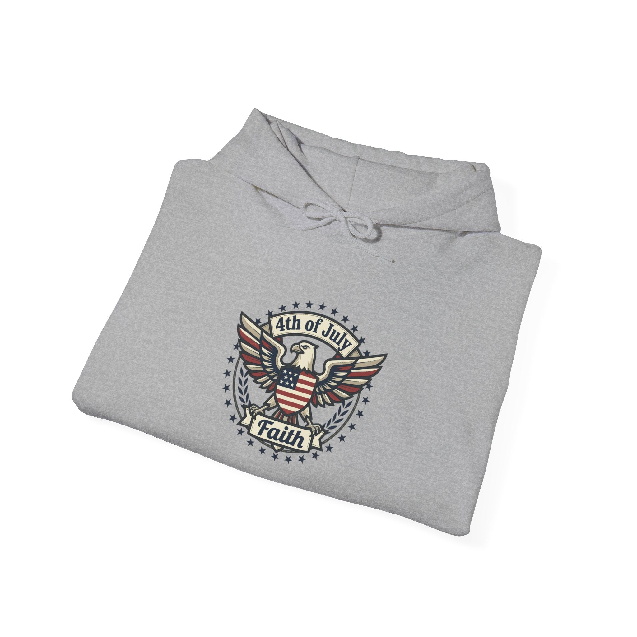 Faith & Freedom 4th of July Hoodie | Patriotic, Vintage Americana