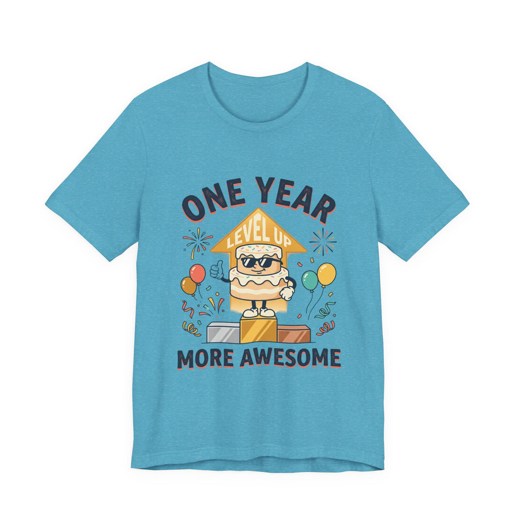 Birthday Baby Tee — "One Year More Awesome" 1st Birthday Shirt