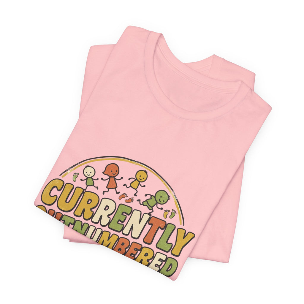 Currently Outnumbered T-Shirt — Funny Family Pregnancy Announcement Tee