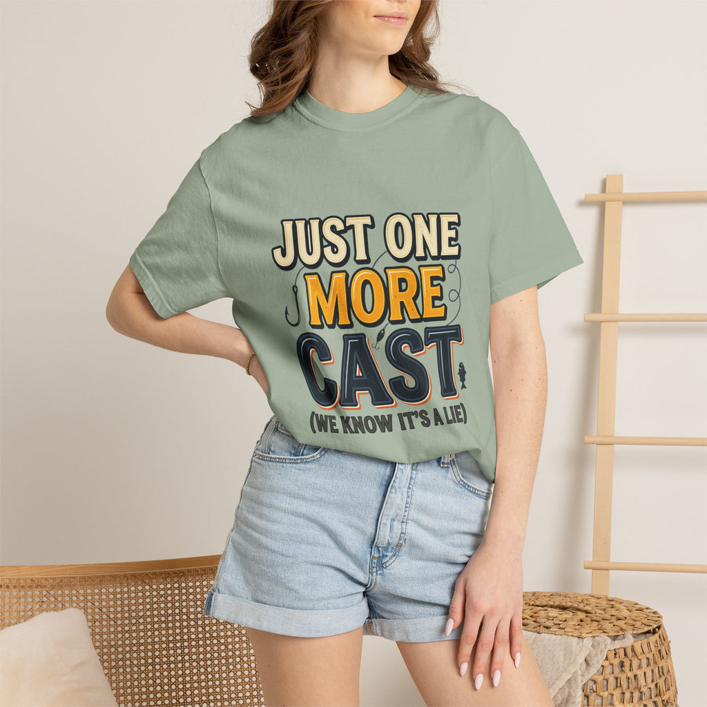 Fishing T-Shirt — "Just One More Cast (We Know It's A Lie)" Graphic Tee