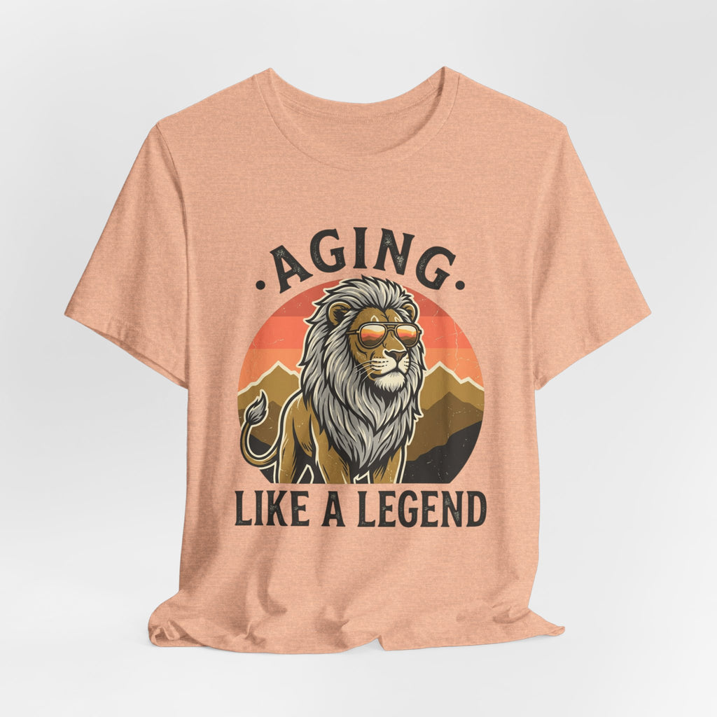 Aging Like a Legend Tee — Vintage Lion Graphic T-Shirt for Men & Women