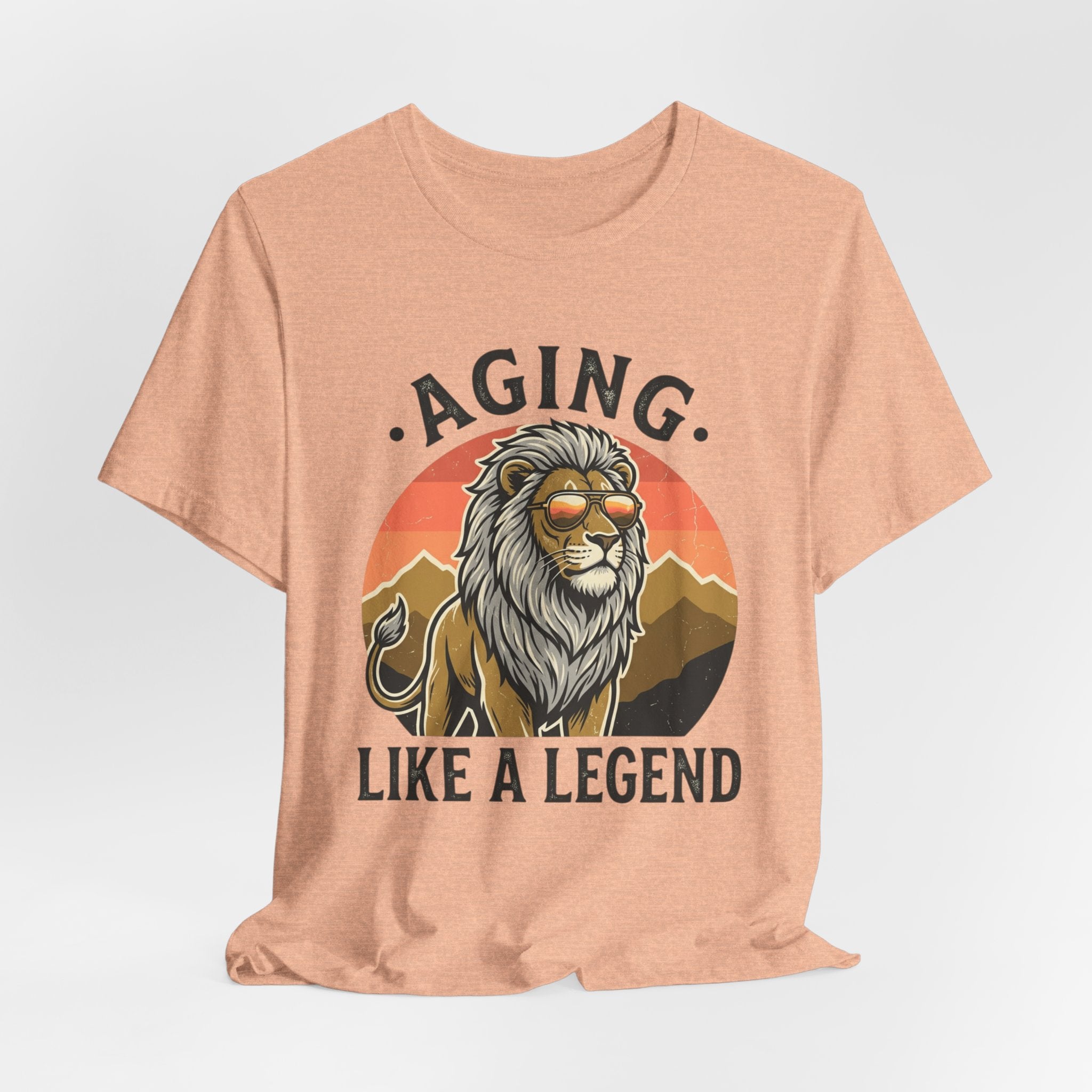 Aging Like a Legend Tee — Vintage Lion Graphic T-Shirt for Men & Women