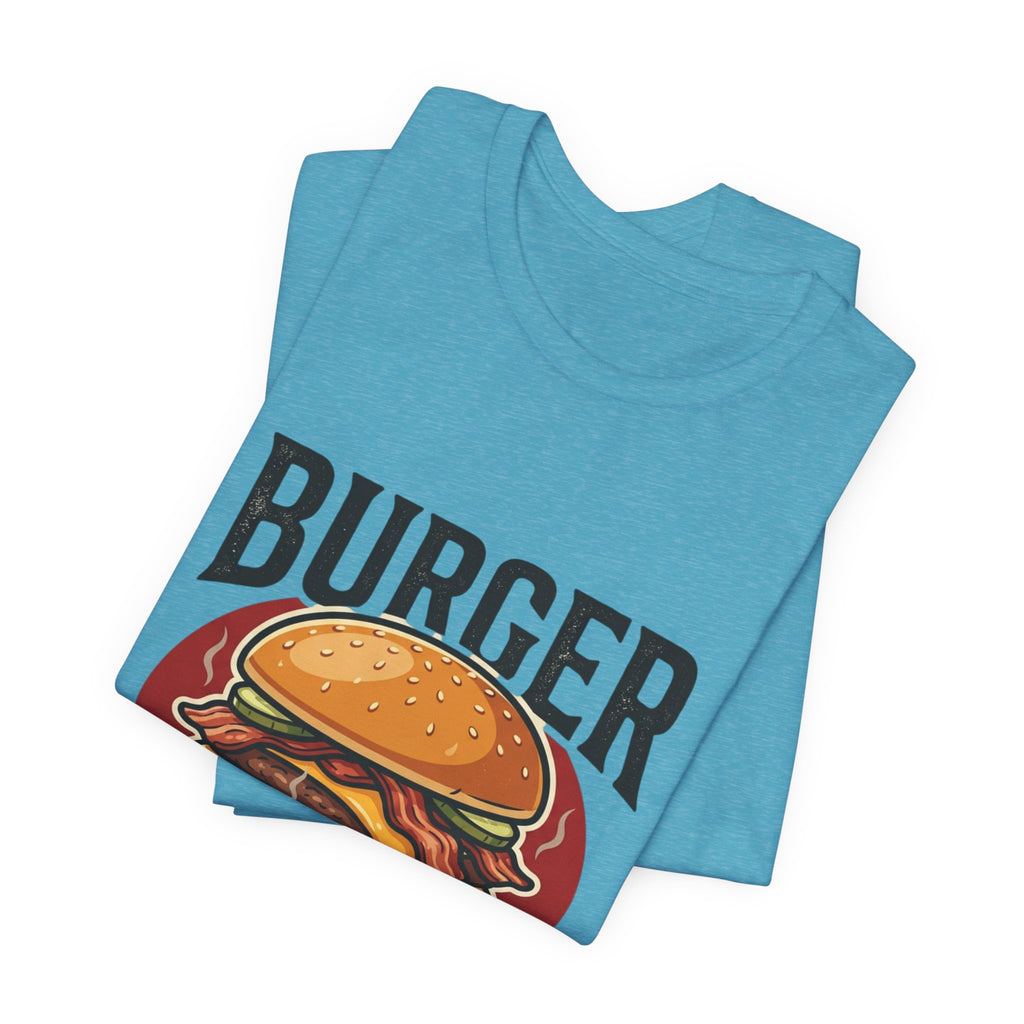 Burger Enthusiast T-Shirt — Retro Cheeseburger Graphic Tee for Foodies