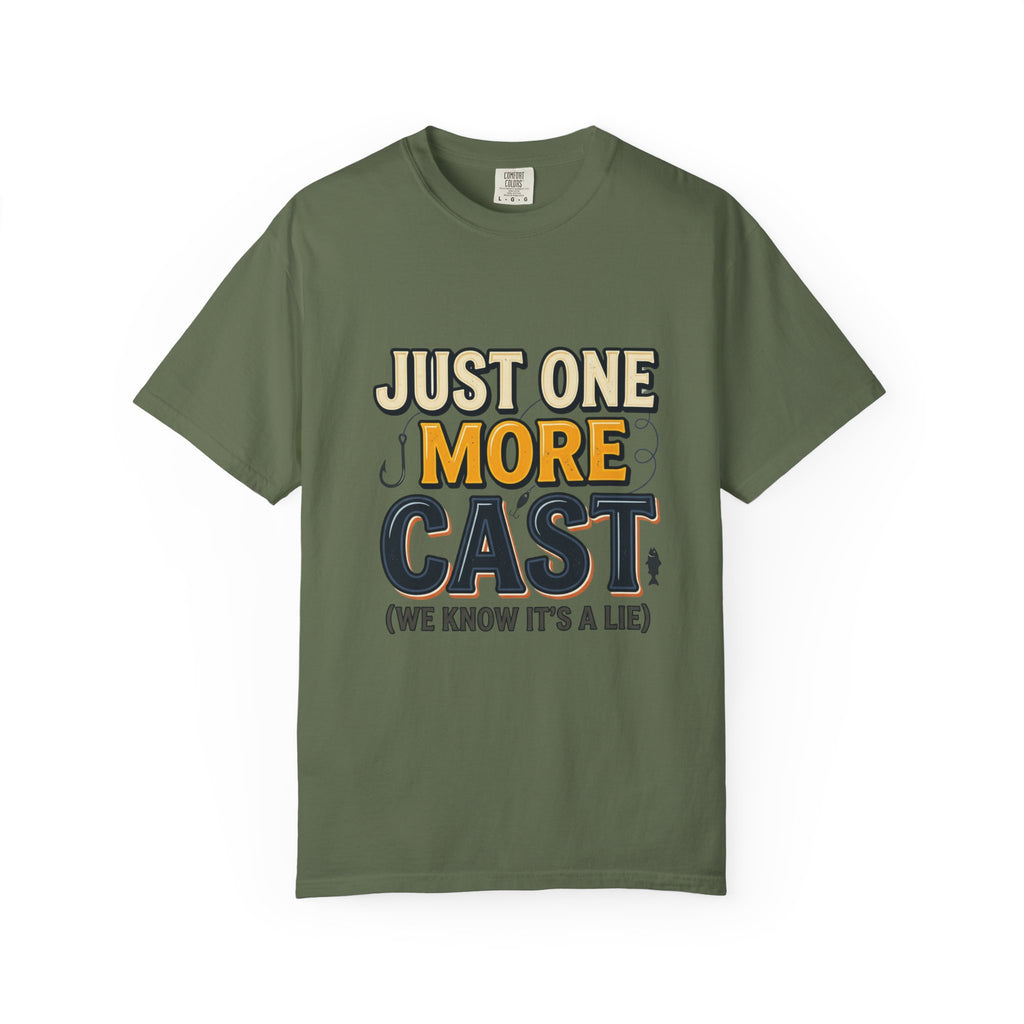 Fishing T-Shirt — "Just One More Cast (We Know It's A Lie)" Graphic Tee