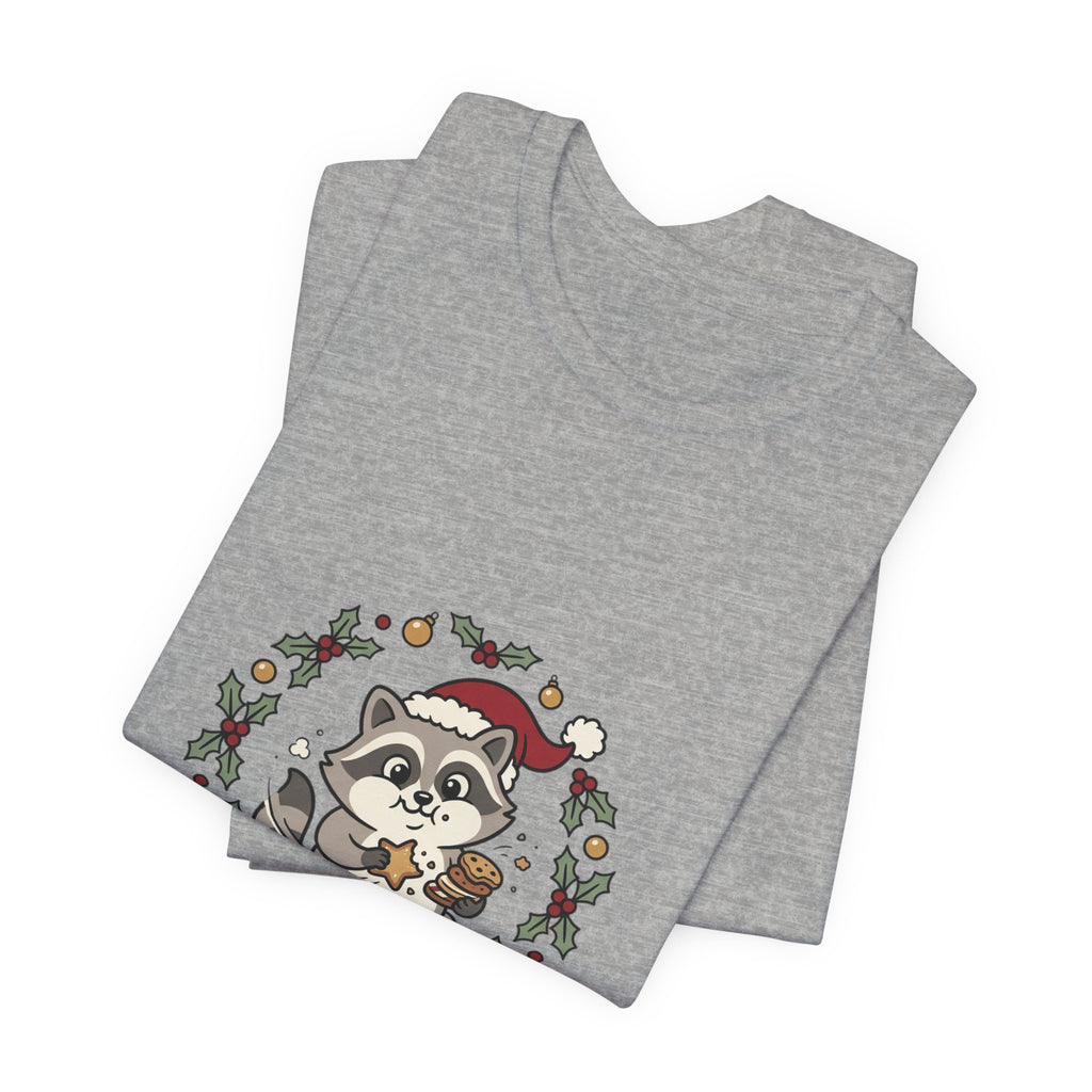 Nice List? Never Heard Of It Raccoon Christmas Tee