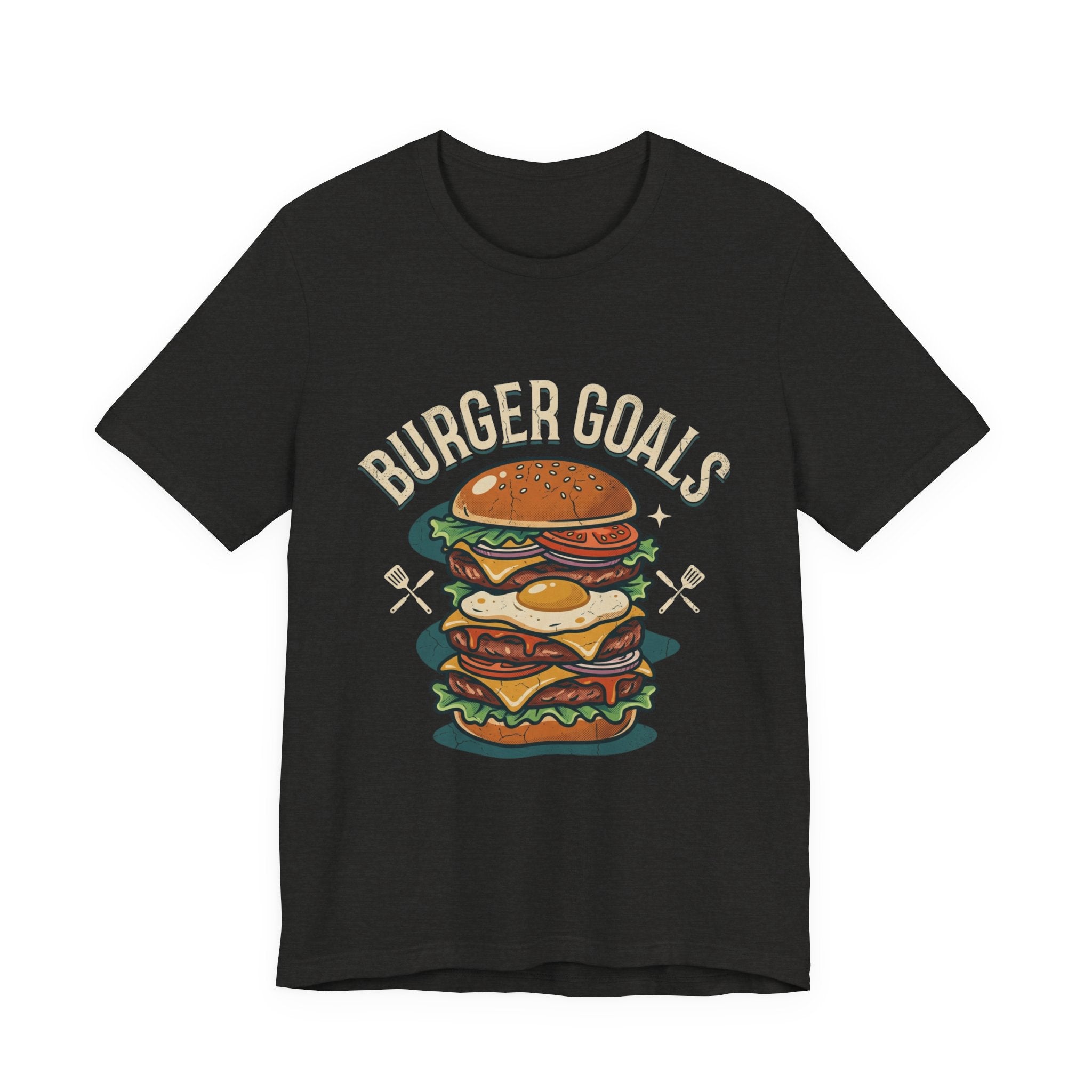Burger Goals T-Shirt — Funny Cheeseburger Graphic Tee for Burger Lovers