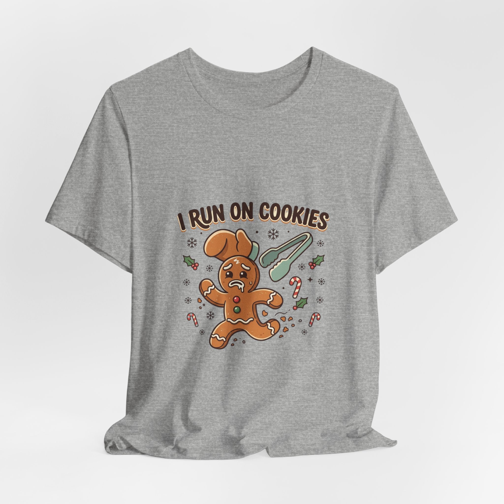 I Run On Cookies Gingerbread Tee — Funny Holiday Christmas Cookie Shirt