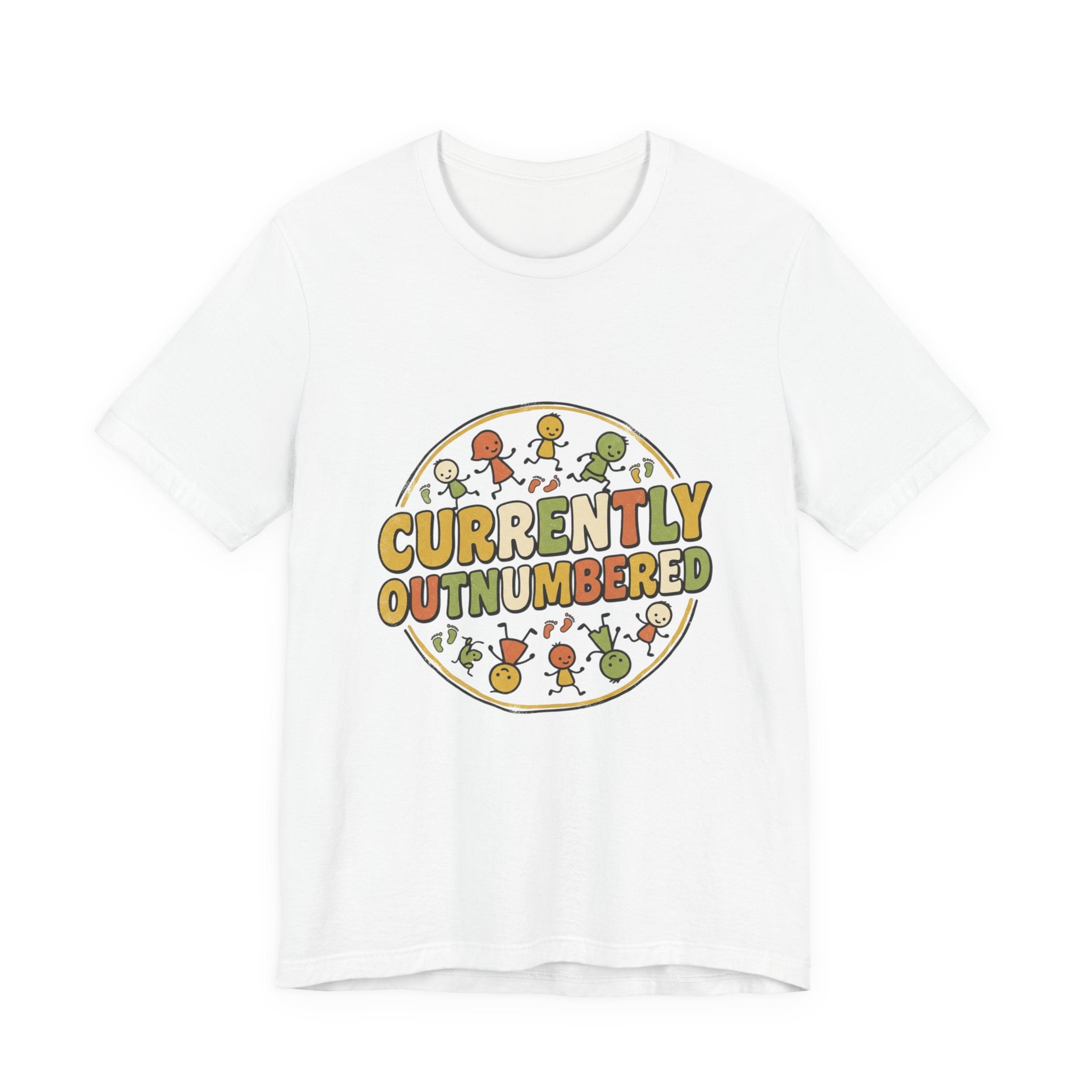 Currently Outnumbered T-Shirt — Funny Family Pregnancy Announcement Tee