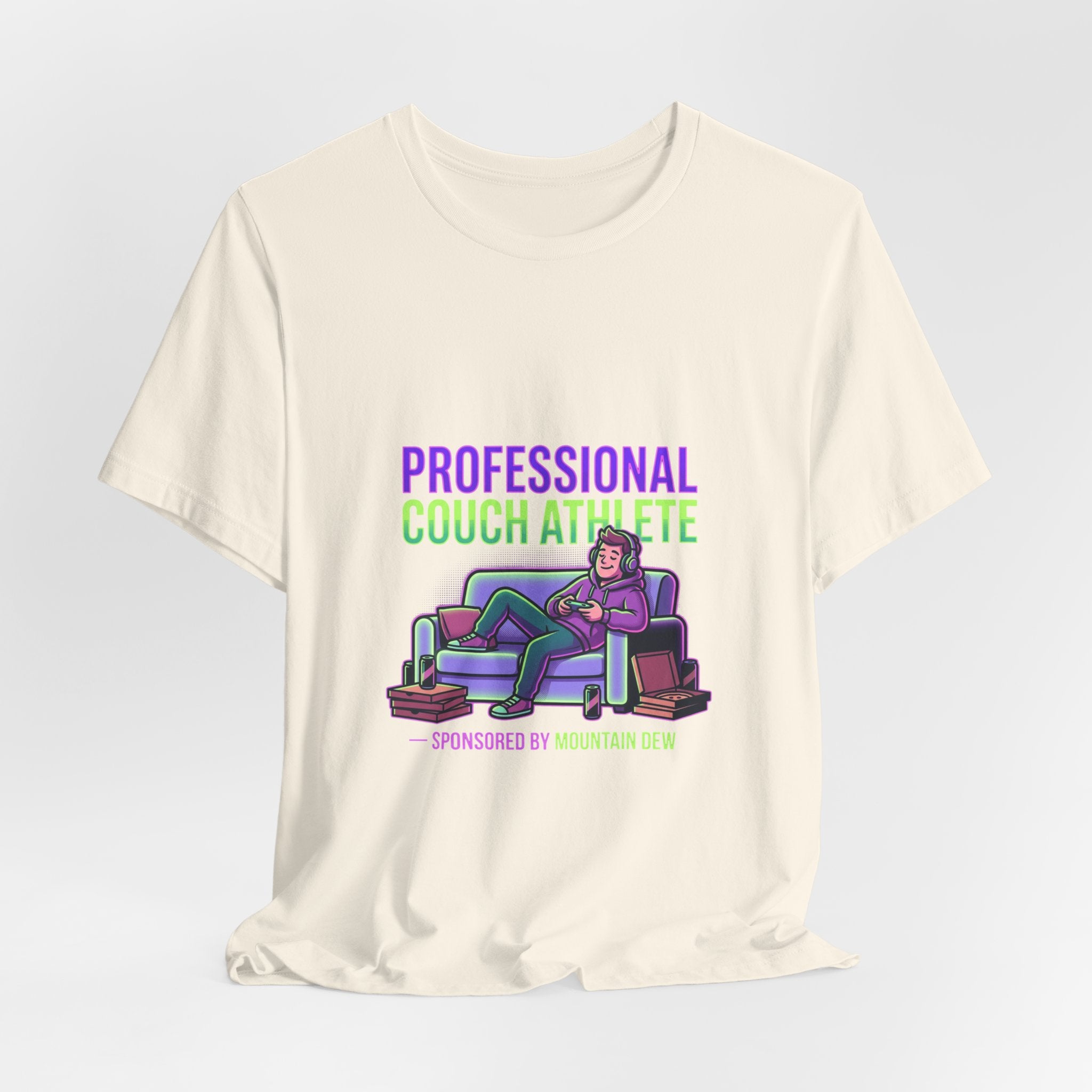 Professional Couch Athlete T-Shirt — Funny Lazy Gamer Tee