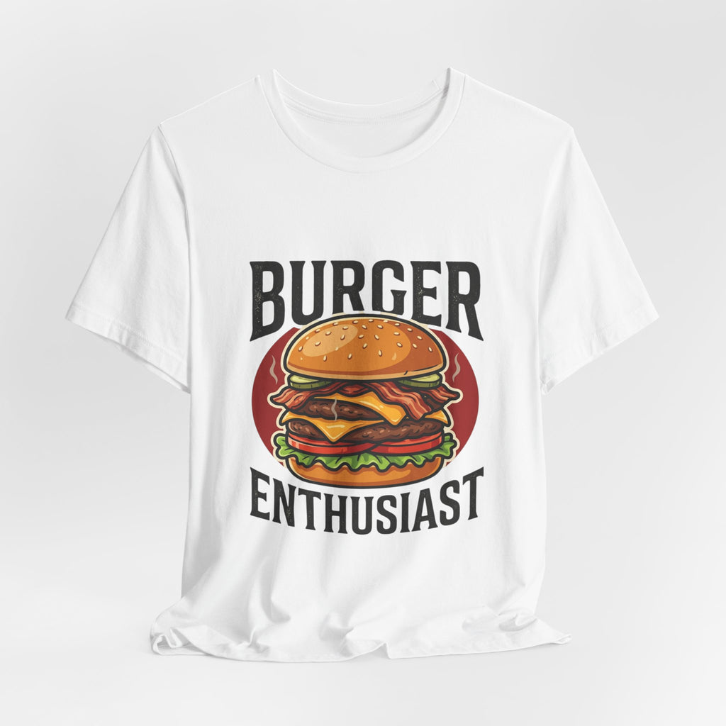 Burger Enthusiast T-Shirt — Retro Cheeseburger Graphic Tee for Foodies