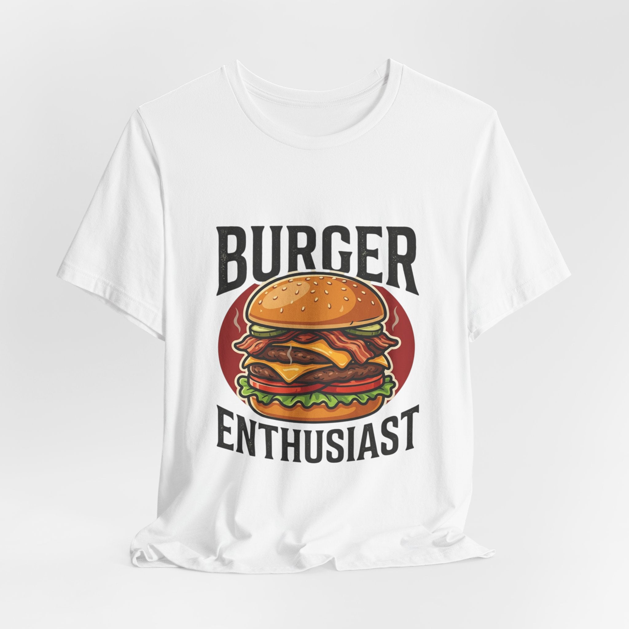 Burger Enthusiast T-Shirt — Retro Cheeseburger Graphic Tee for Foodies