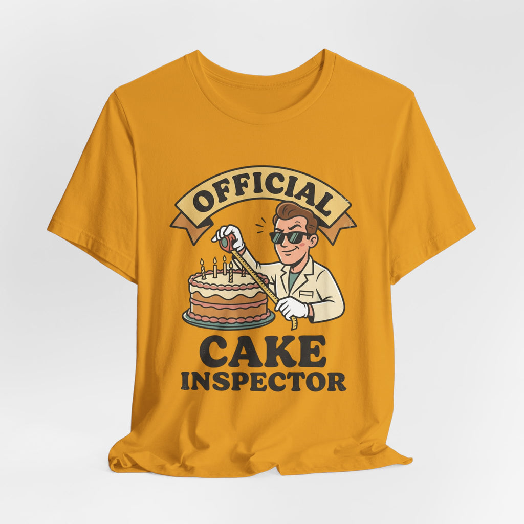 Cake Inspector T-Shirt — "Official Cake Inspector" Funny Baking Tee