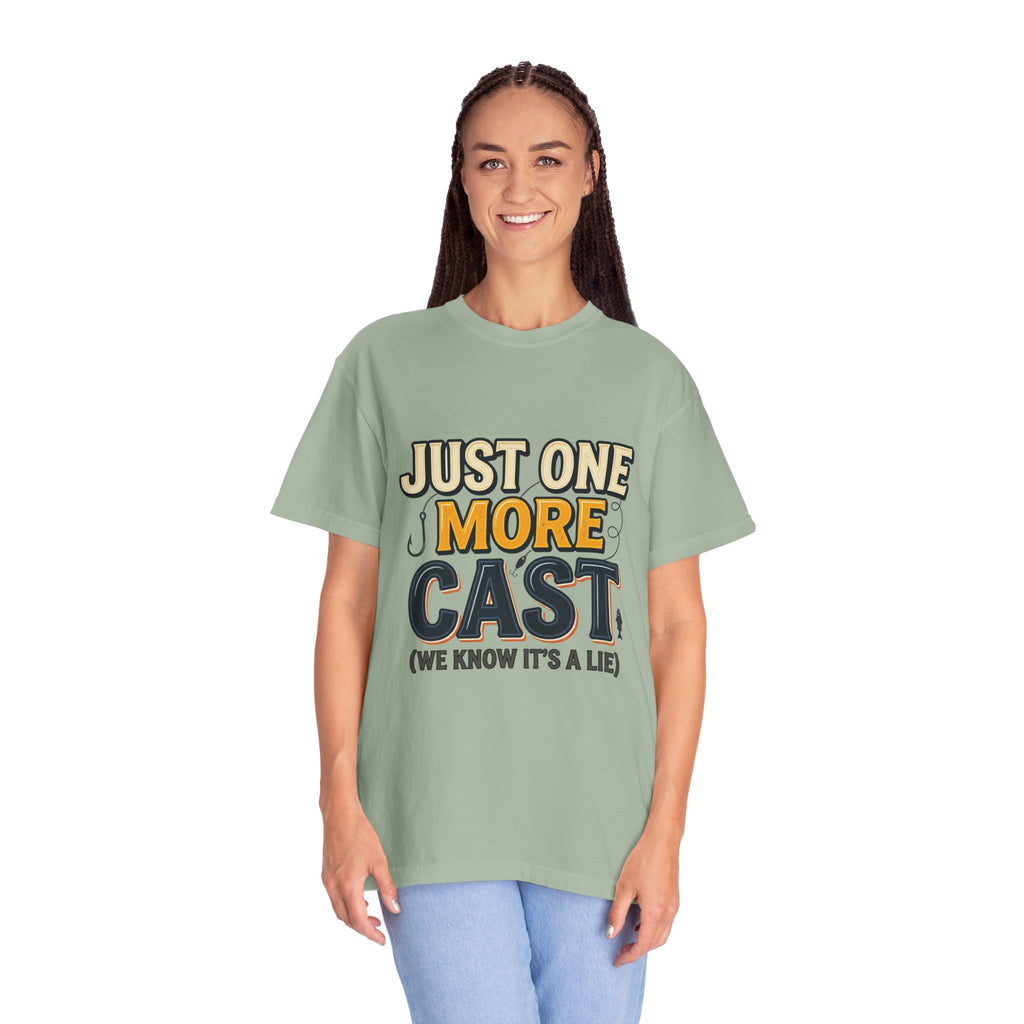 Fishing T-Shirt — "Just One More Cast (We Know It's A Lie)" Graphic Tee