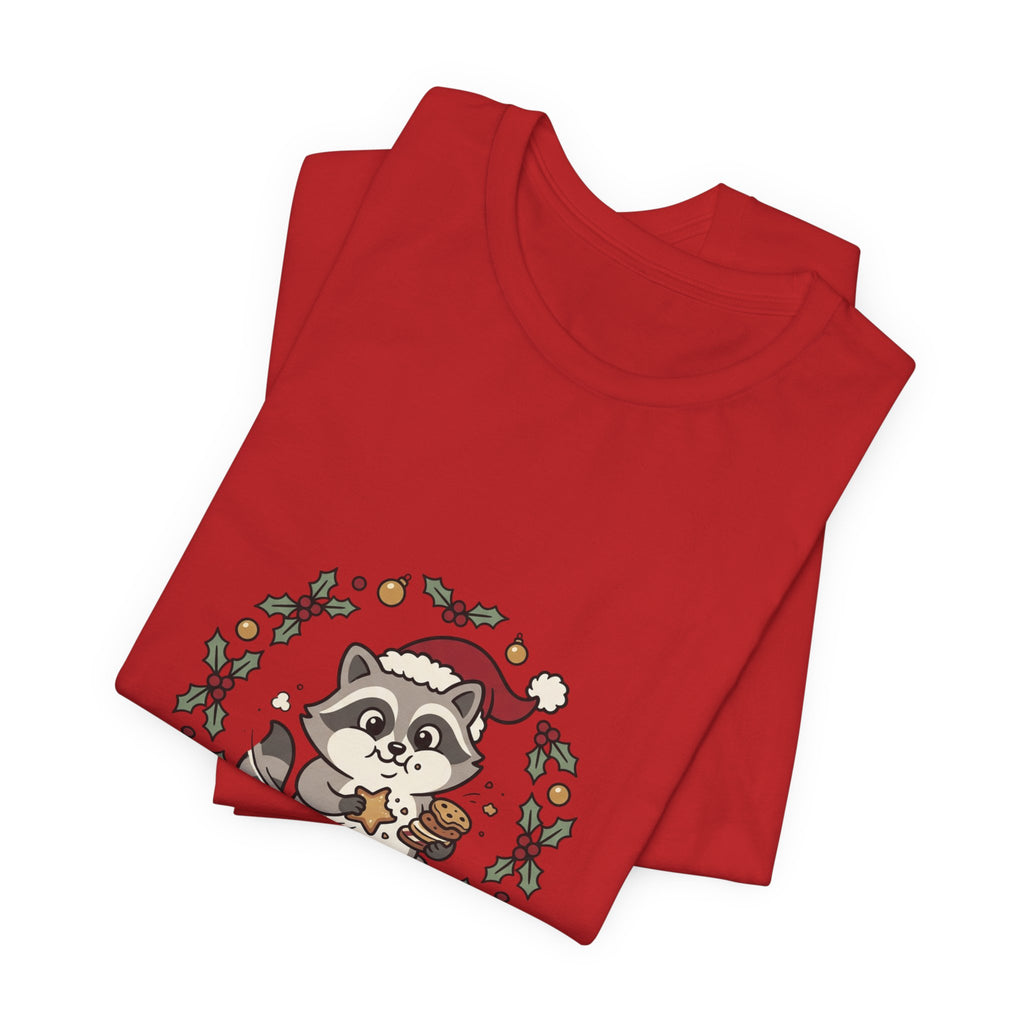 Nice List? Never Heard Of It Raccoon Christmas Tee