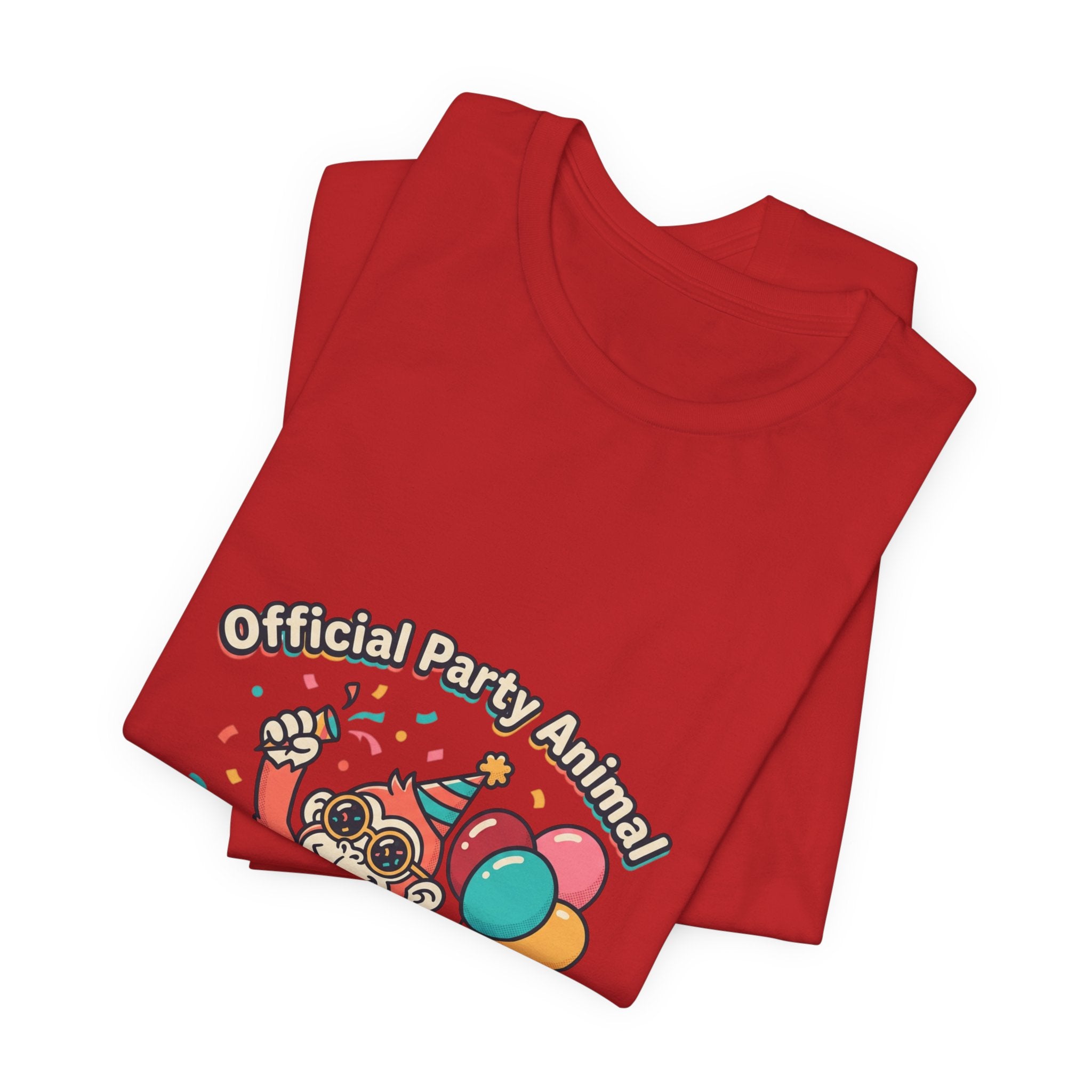 Party Animal T‑Shirt — Cute Monkey Birthday Tee with Balloons
