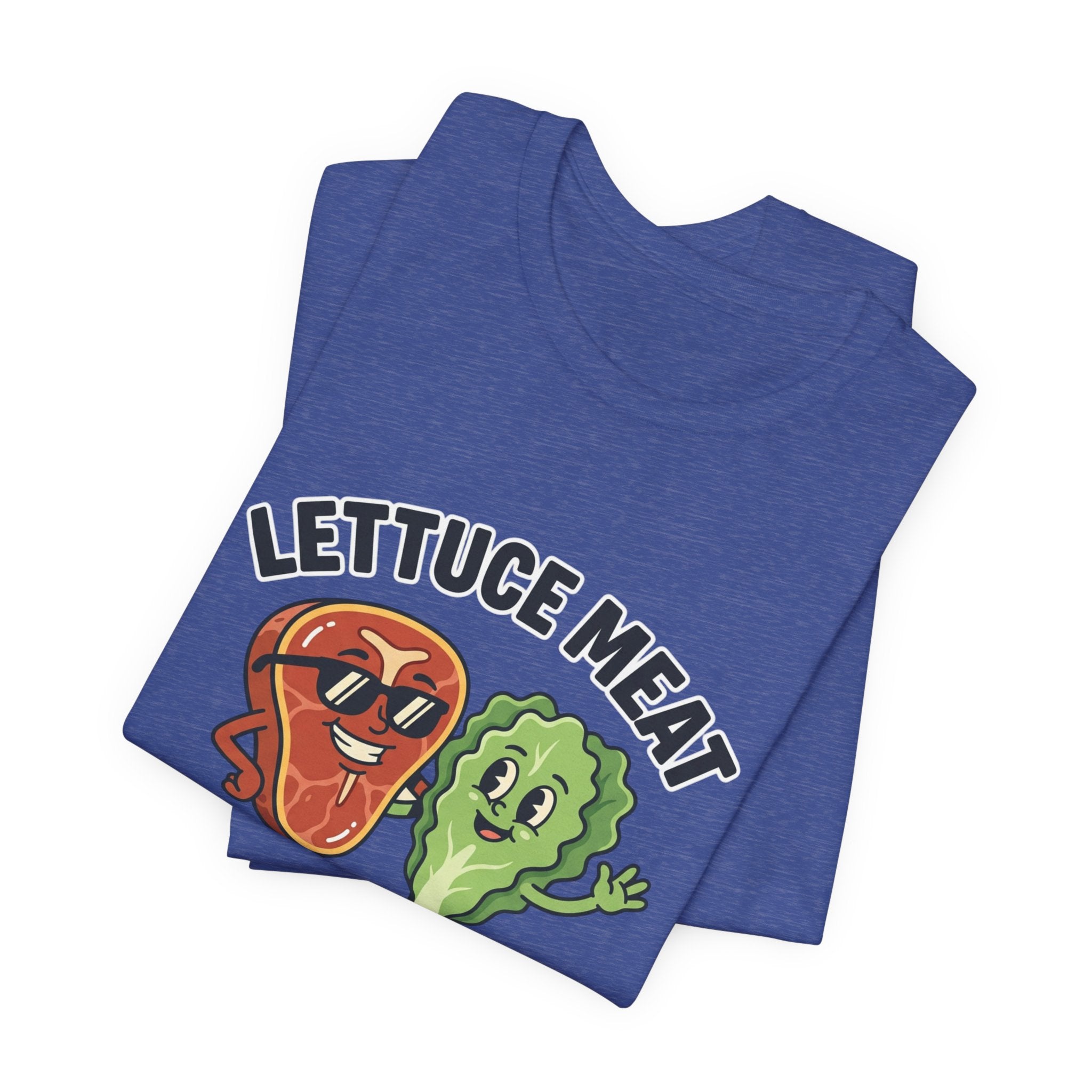 Lettuce Meat Again Tee — Funny Vegan/Meat-Lover Graphic T-Shirt