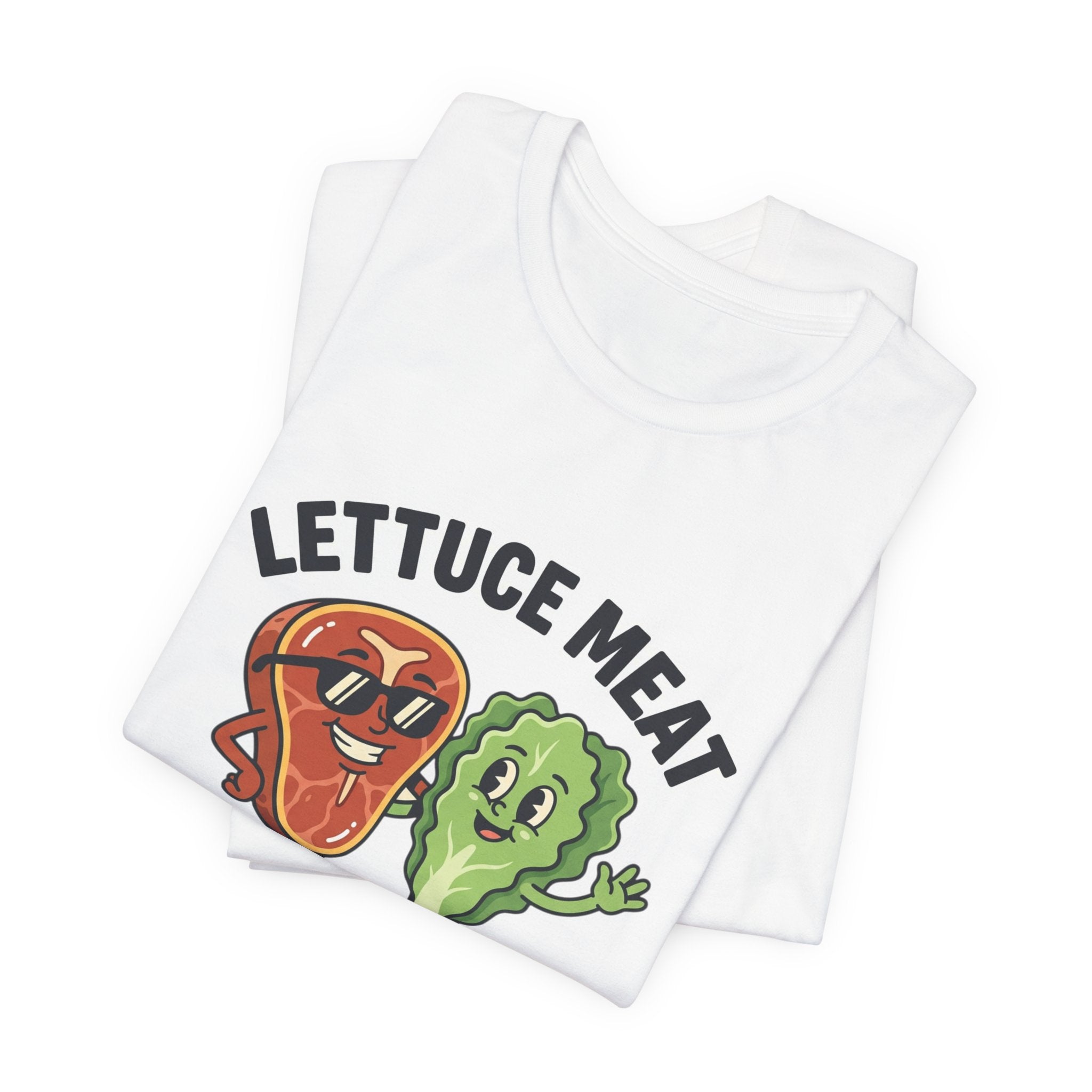 Lettuce Meat Again Tee — Funny Vegan/Meat-Lover Graphic T-Shirt