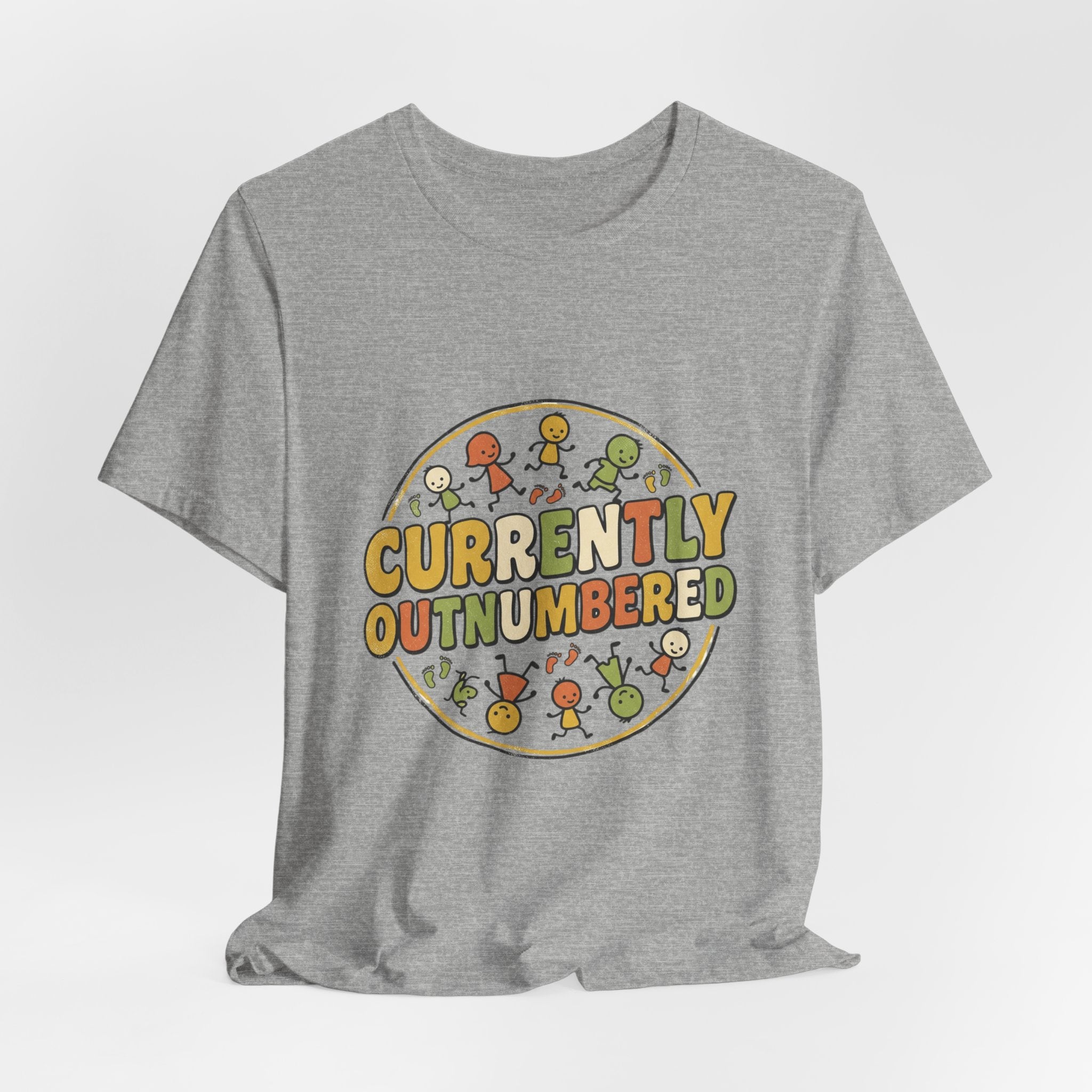 Currently Outnumbered T-Shirt — Funny Family Pregnancy Announcement Tee
