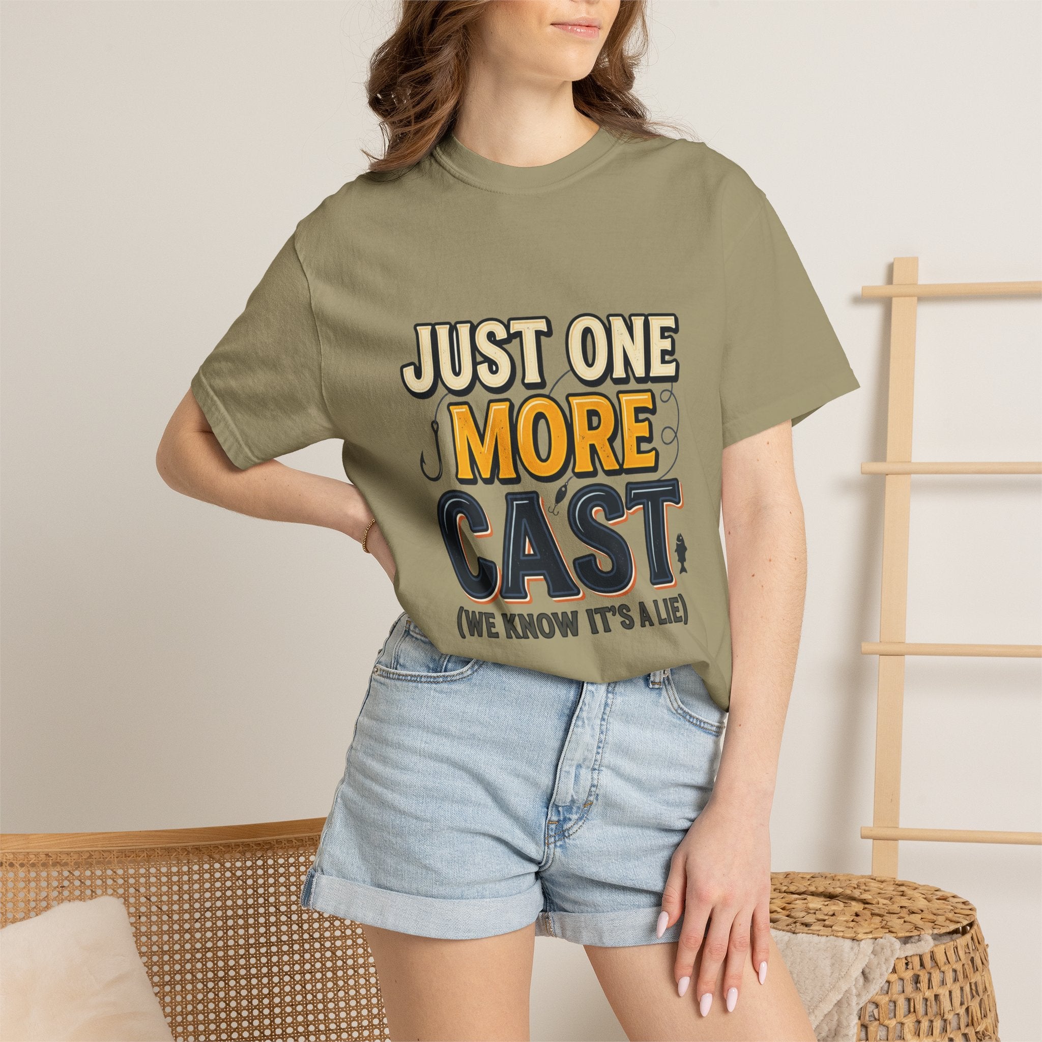 Fishing T-Shirt — "Just One More Cast (We Know It's A Lie)" Graphic Tee