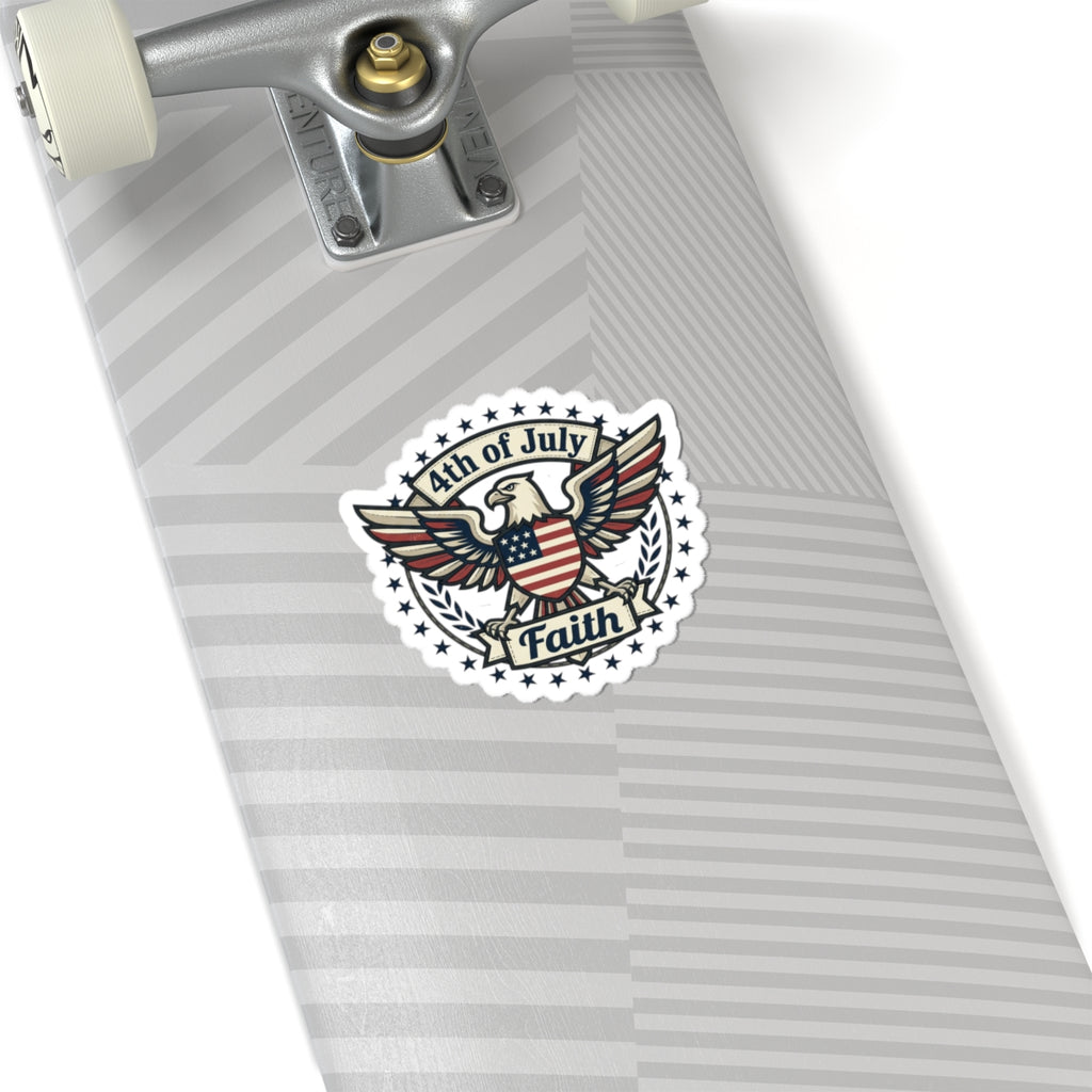 4th of July Faith Eagle Sticker | Patriotic, Faith-Based, Vintage Americana