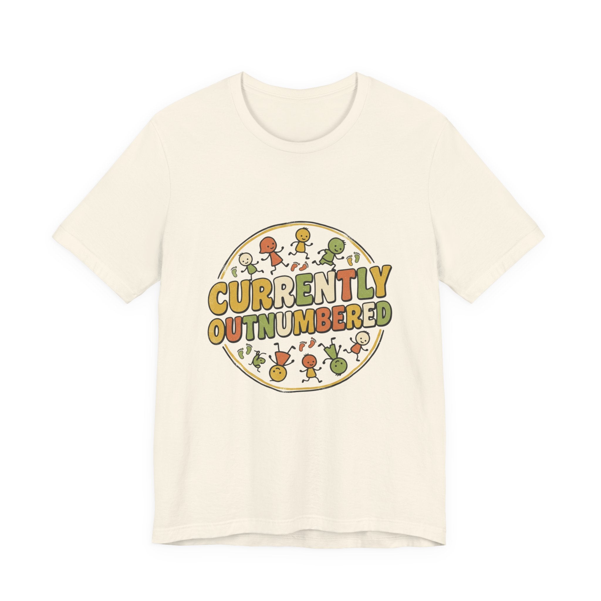 Currently Outnumbered T-Shirt — Funny Family Pregnancy Announcement Tee