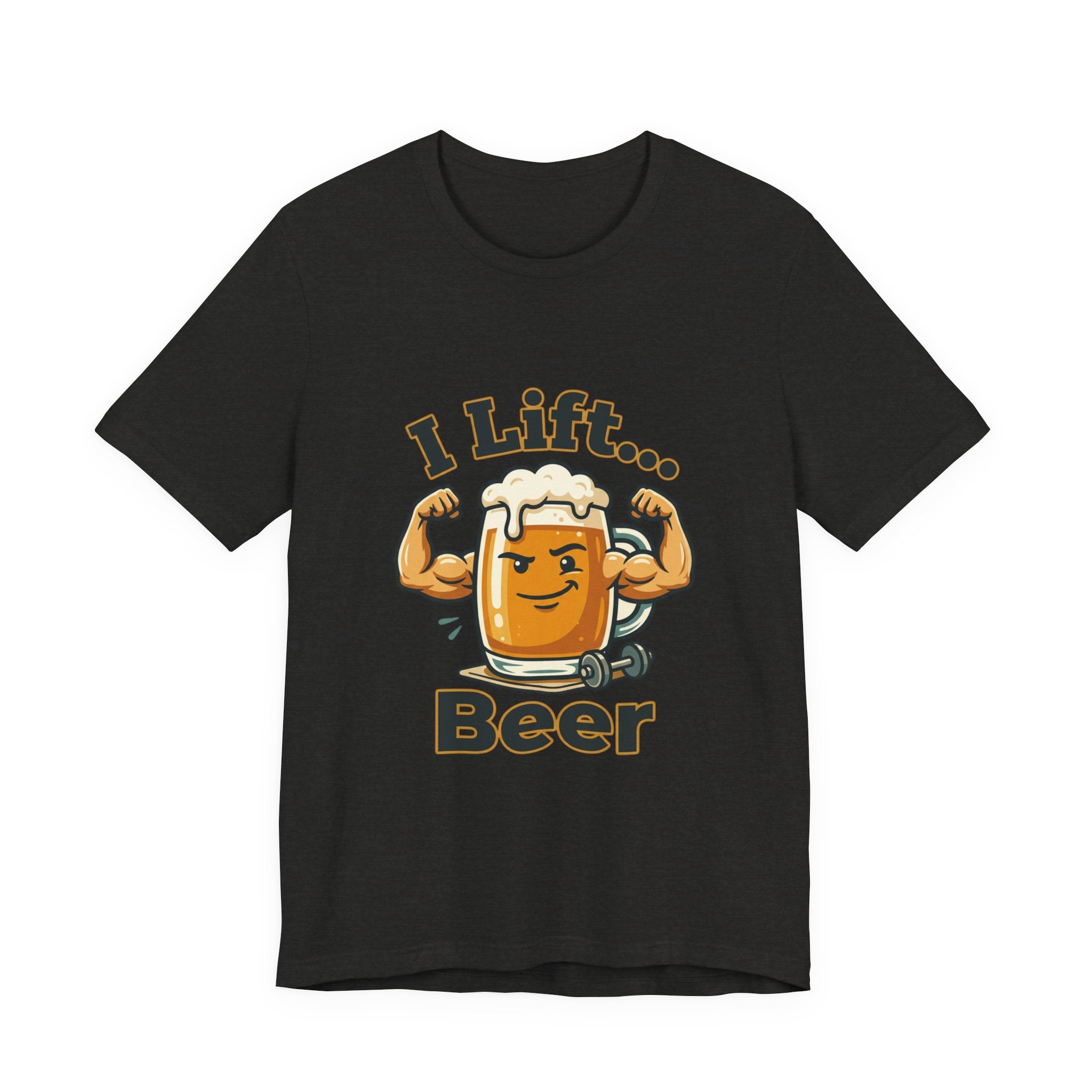 I Lift Beer T-Shirt — Funny Beer Mug Fitness Tee