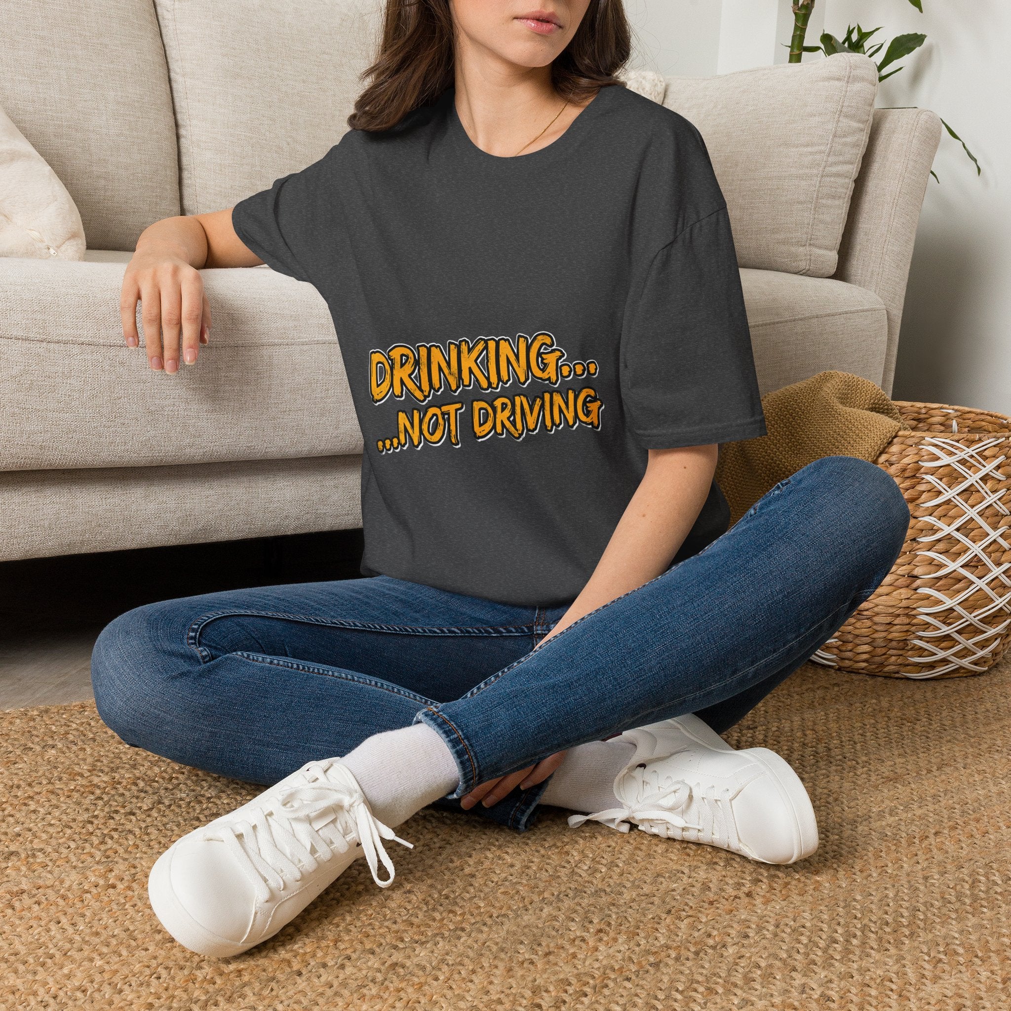 Drinking… Not Driving T-Shirt — Funny Sober Driver Awareness Tee
