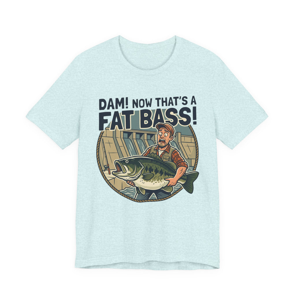 Fishing T‑Shirt – "Dam! Now That’s a Fat Bass!" Retro Angler Tee