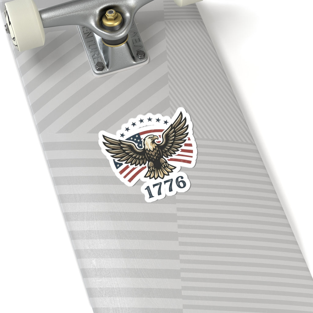 Faith & Freedom Eagle Sticker | Patriotic 1776, vintage Americana