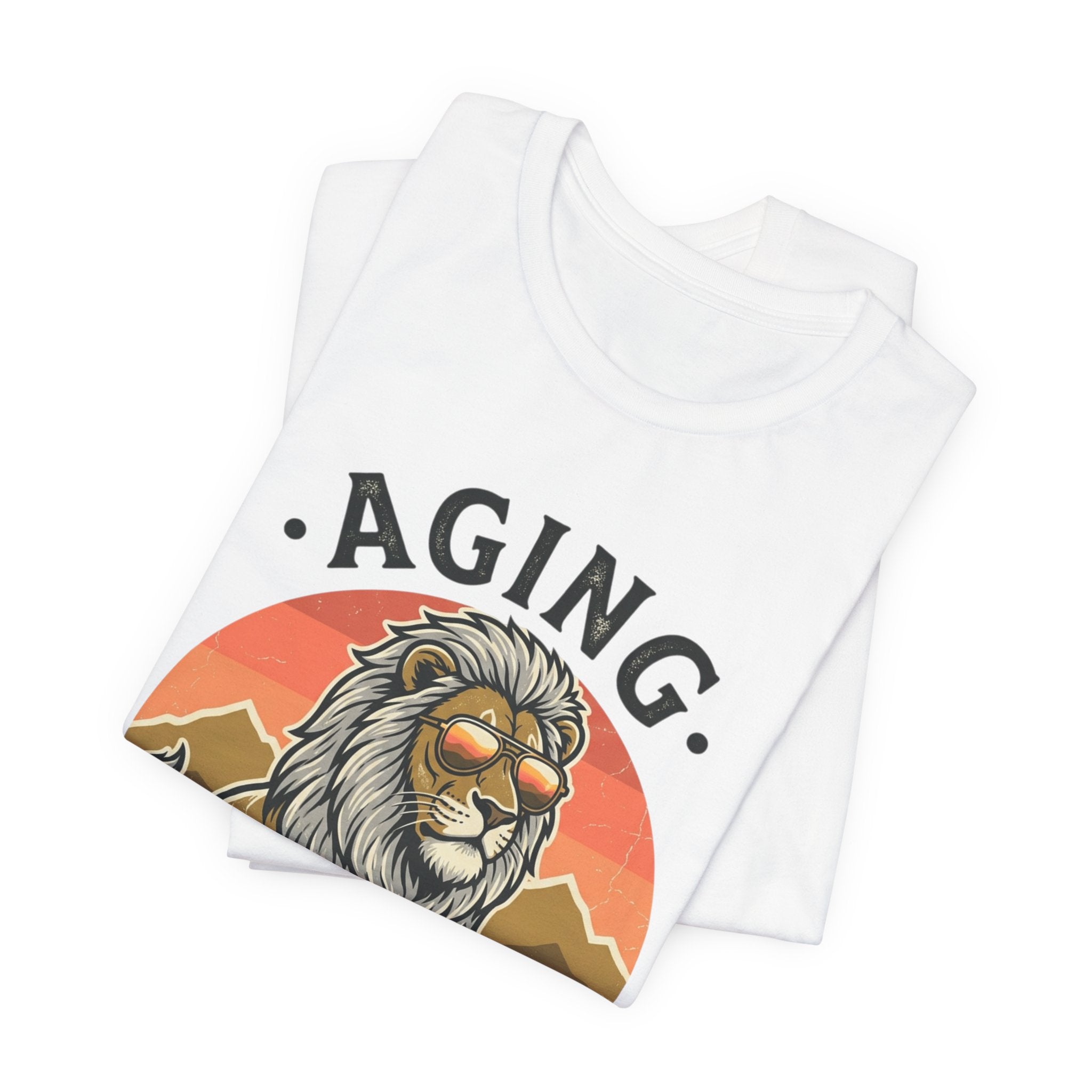 Aging Like a Legend Tee — Vintage Lion Graphic T-Shirt for Men & Women