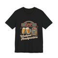 Weekend Headquarters Bar T‑Shirt — Retro Jukebox & Beer Graphic Tee