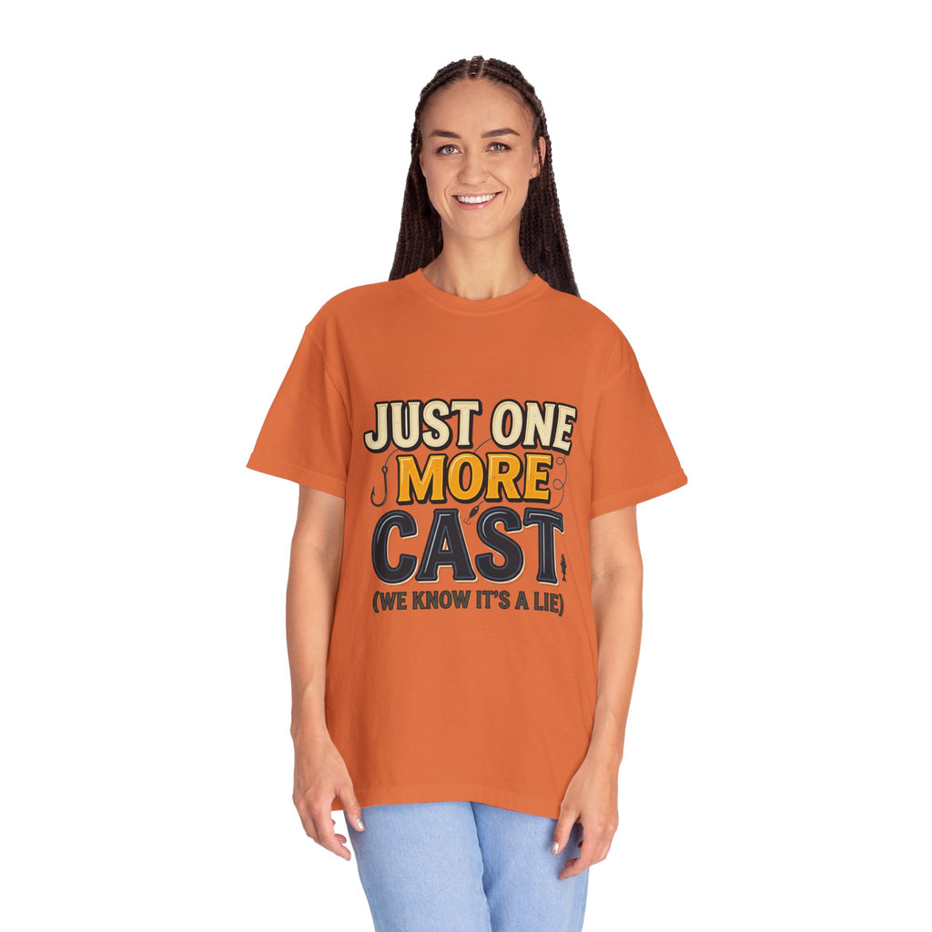 Fishing T-Shirt — "Just One More Cast (We Know It's A Lie)" Graphic Tee