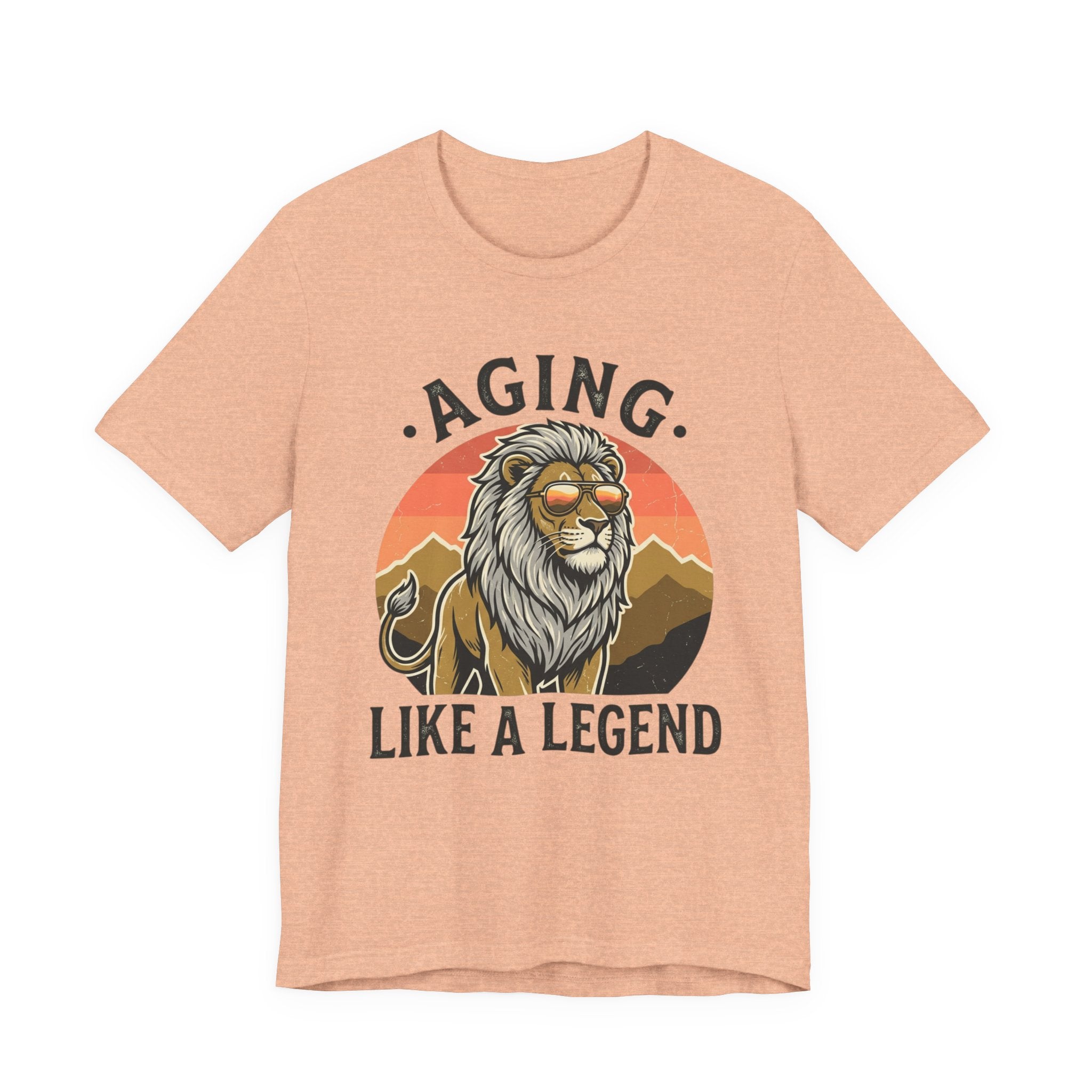 Aging Like a Legend Tee — Vintage Lion Graphic T-Shirt for Men & Women