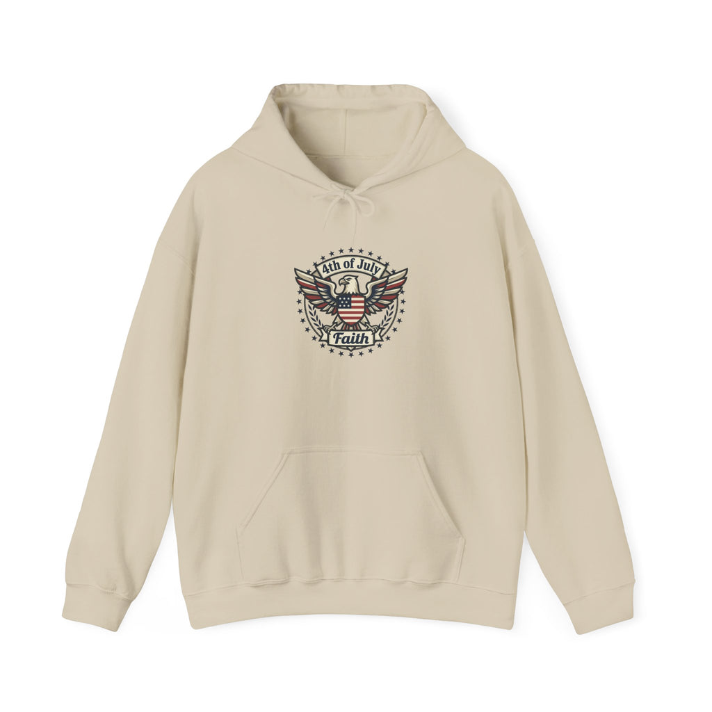 Faith & Freedom 4th of July Hoodie | Patriotic, Vintage Americana