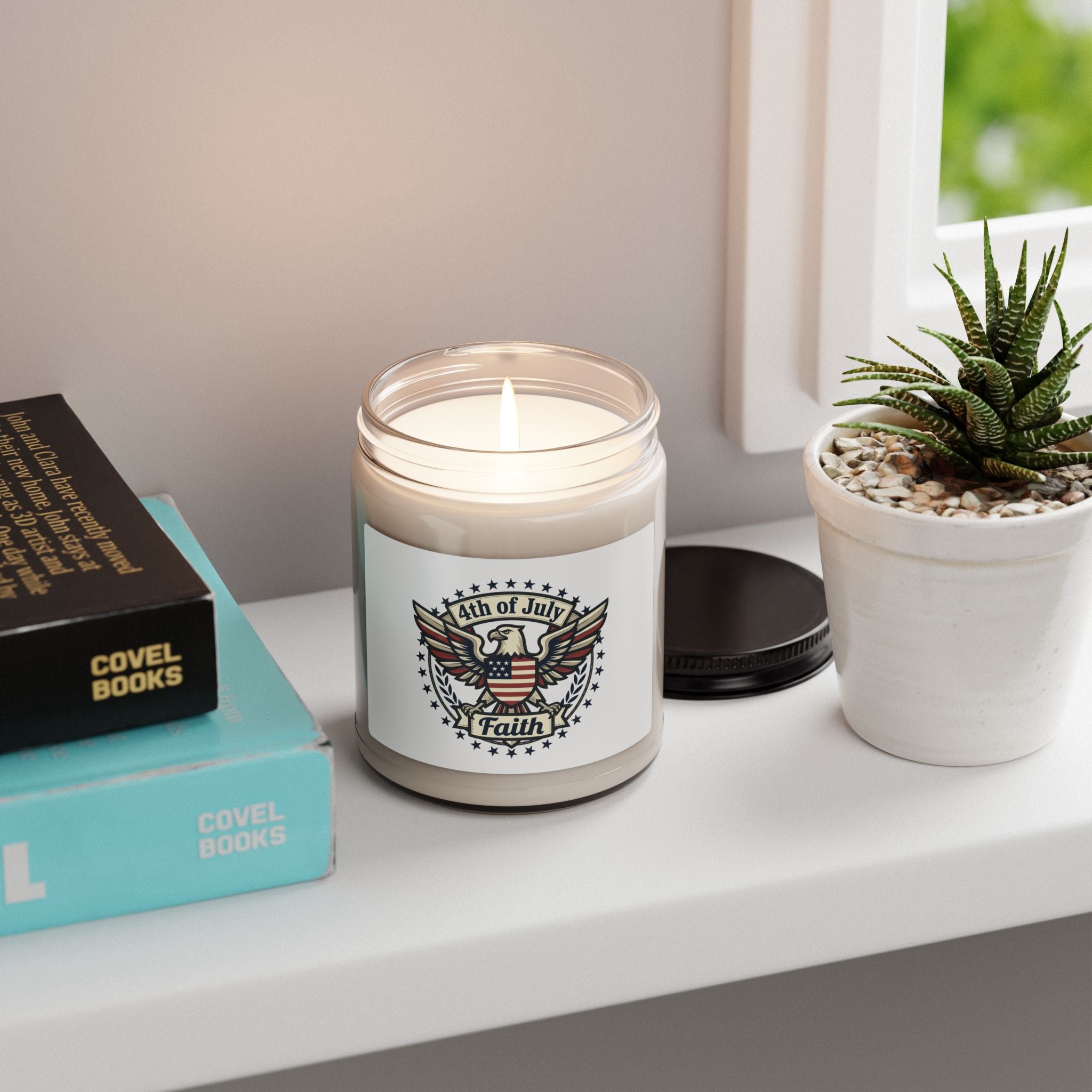Faith & Liberty 4th of July Candle, Scented Soy Candle | Vintage Americana
