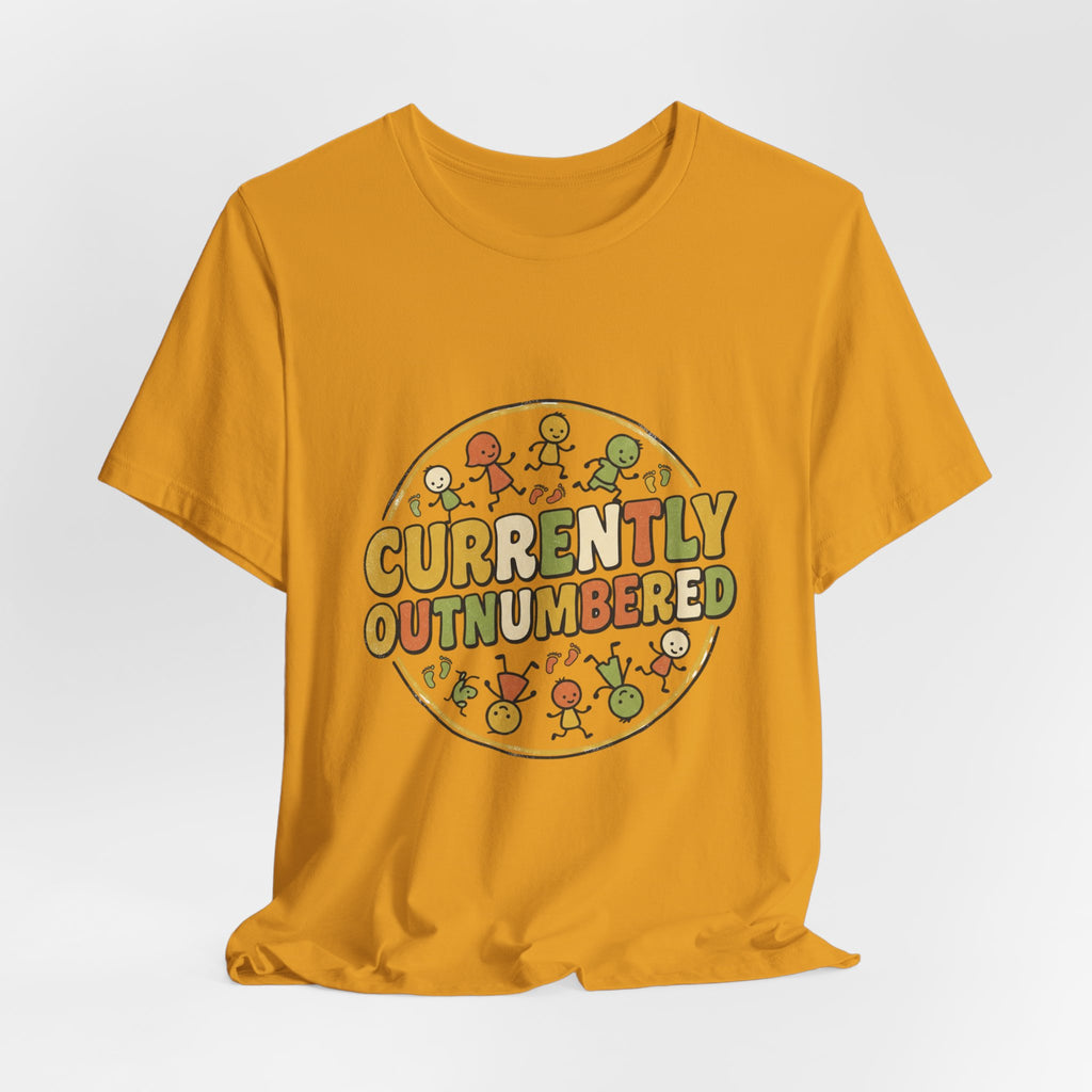 Currently Outnumbered T-Shirt — Funny Family Pregnancy Announcement Tee