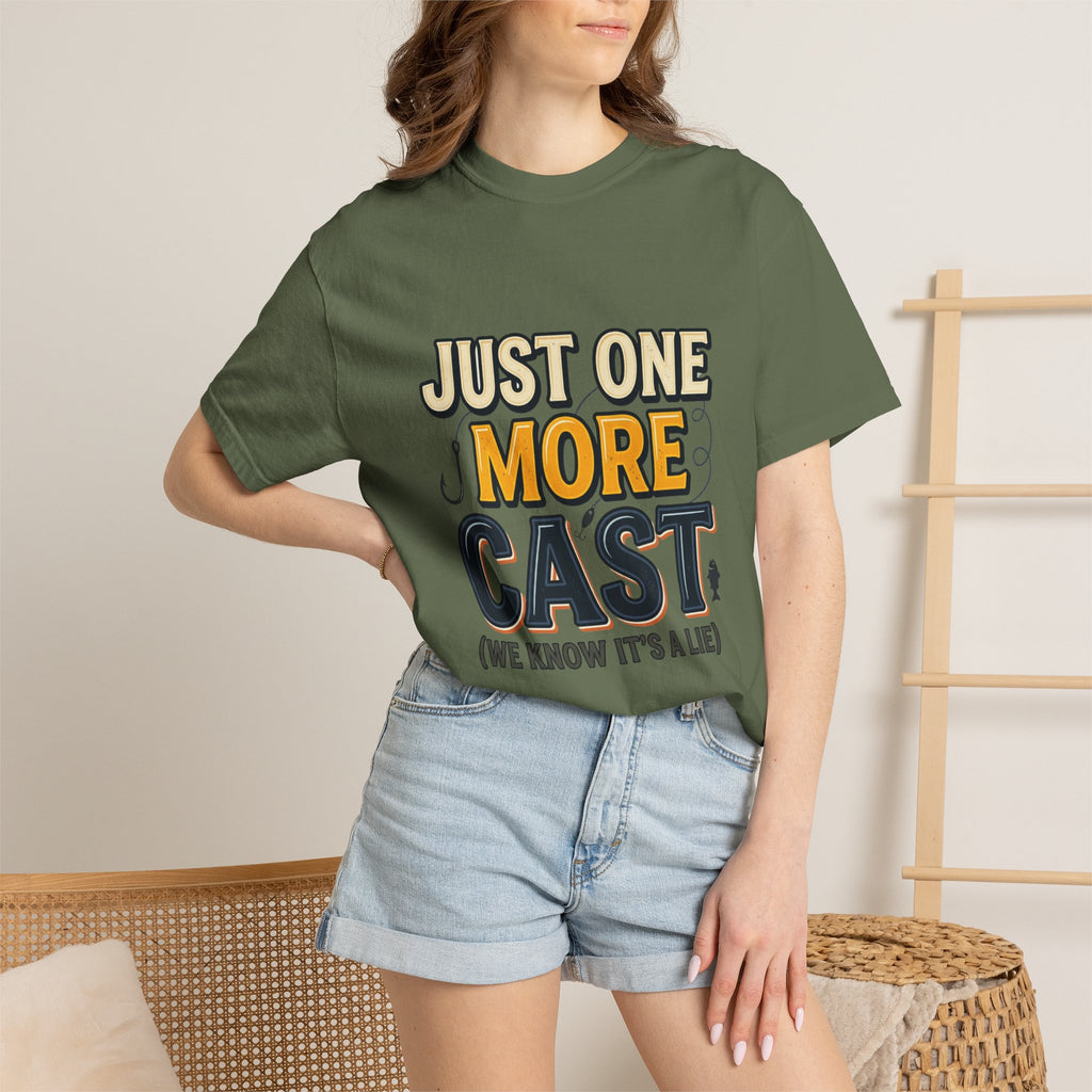 Fishing T-Shirt — "Just One More Cast (We Know It's A Lie)" Graphic Tee