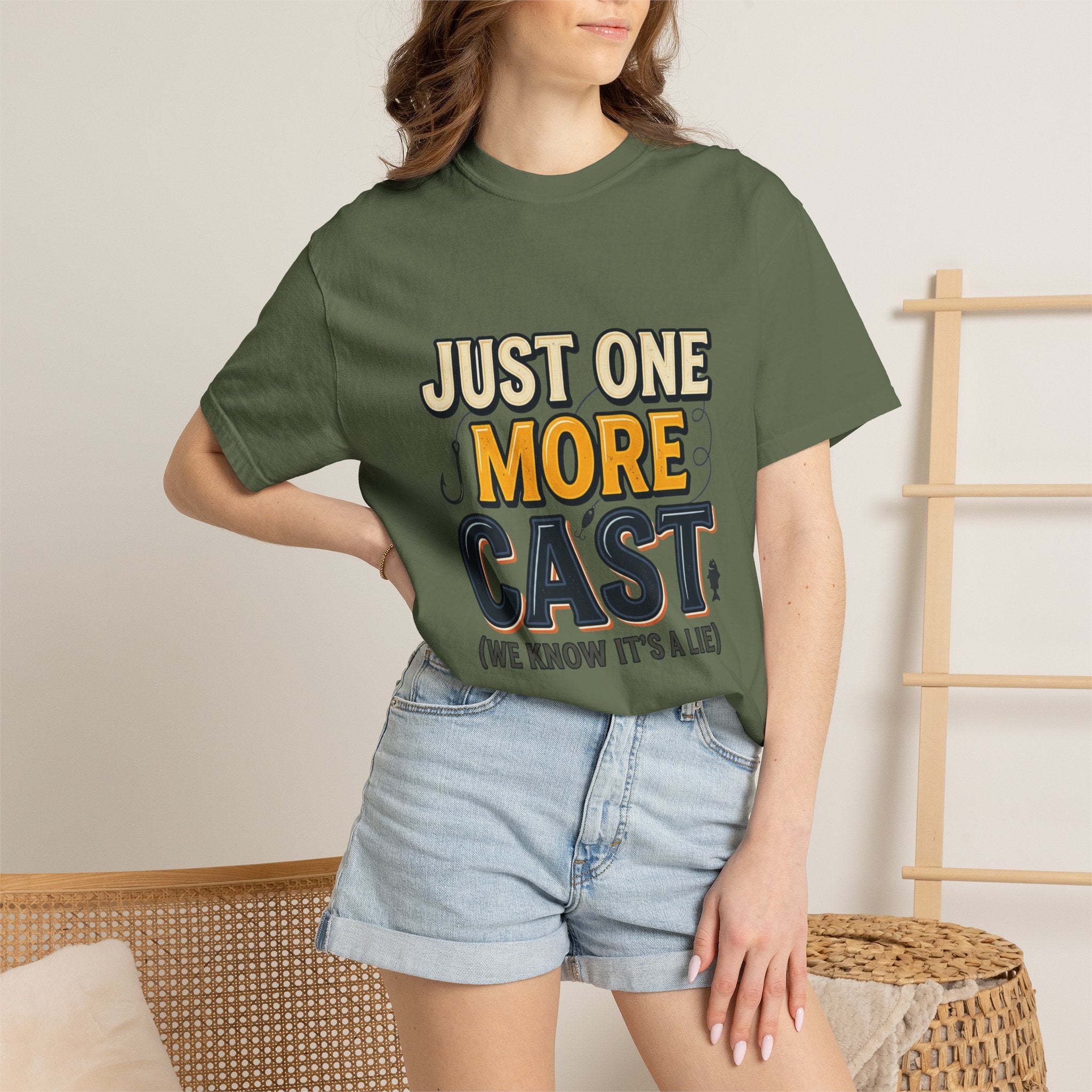 Fishing T-Shirt — "Just One More Cast (We Know It's A Lie)" Graphic Tee