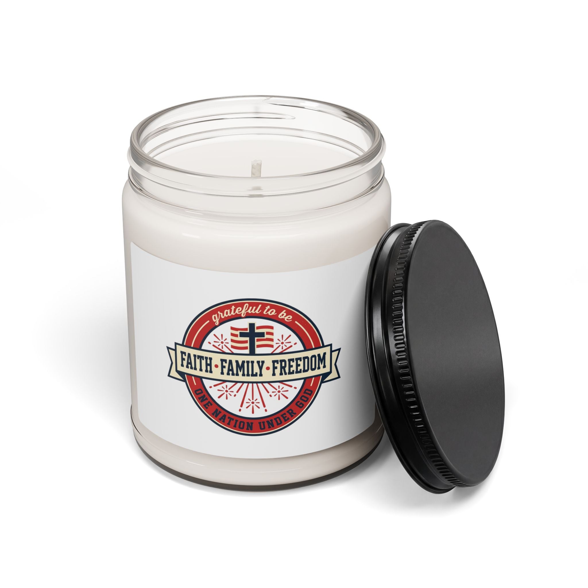 Faith Family Freedom Candle | Patriotic Soy Candle, Vintage Americana 9oz