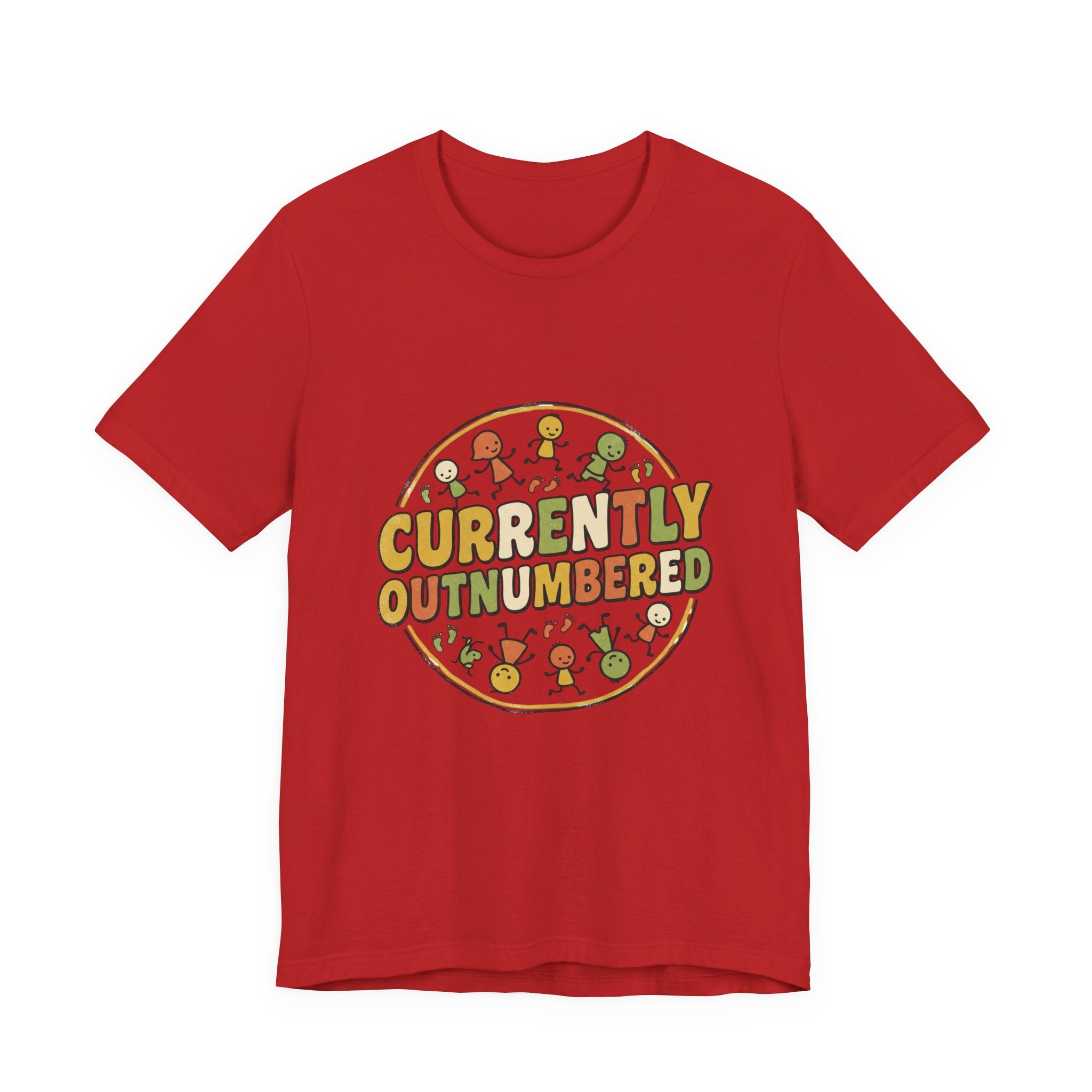Currently Outnumbered T-Shirt — Funny Family Pregnancy Announcement Tee