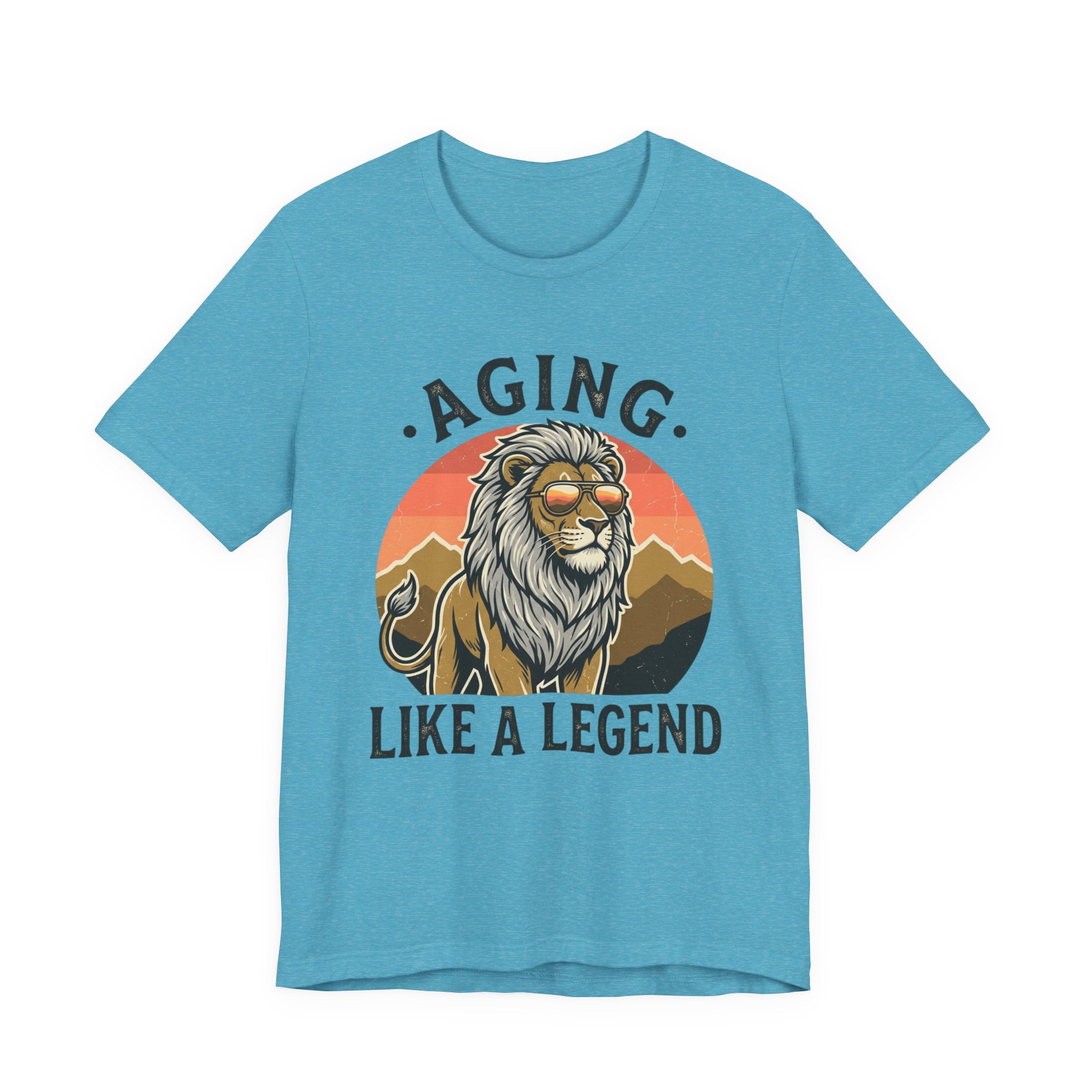 Aging Like a Legend Tee — Vintage Lion Graphic T-Shirt for Men & Women