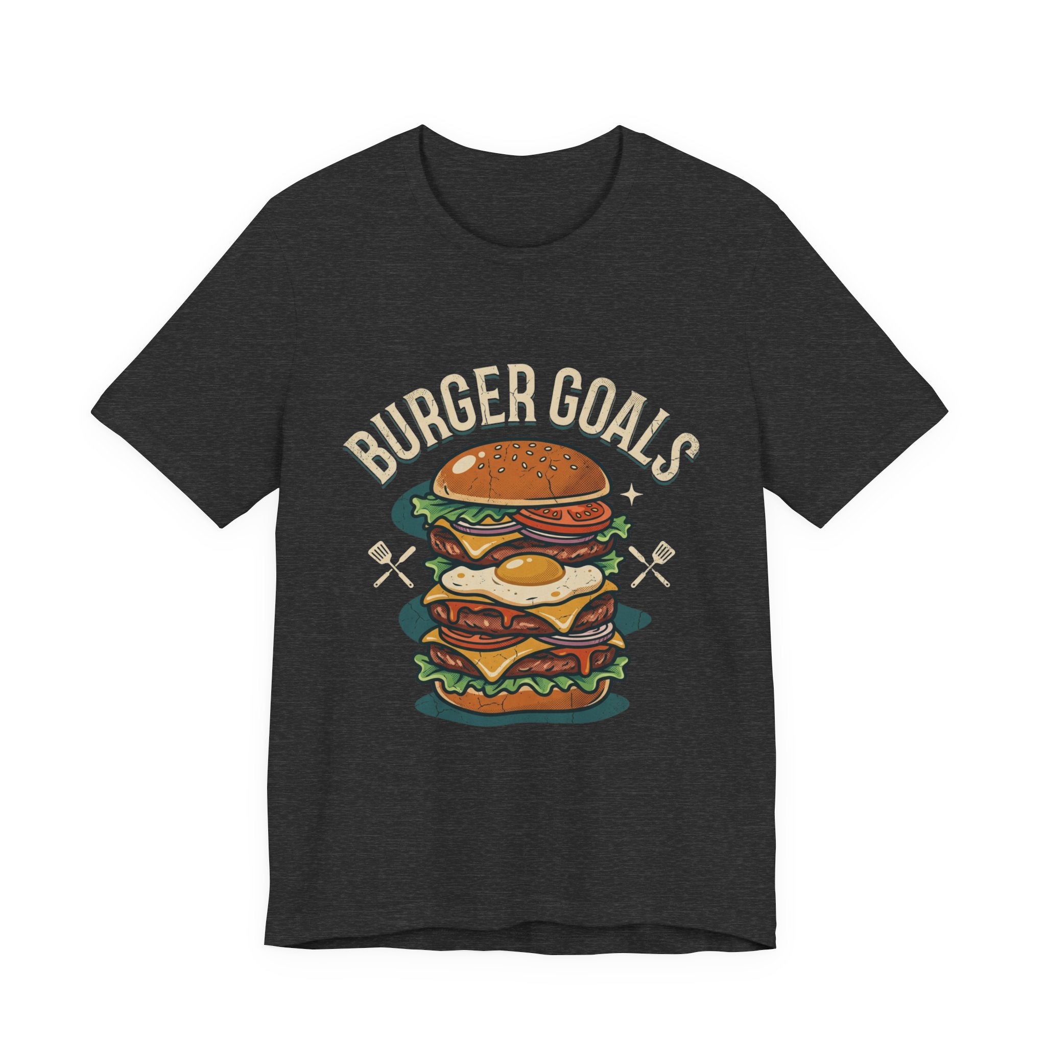 Burger Goals T-Shirt — Funny Cheeseburger Graphic Tee for Burger Lovers