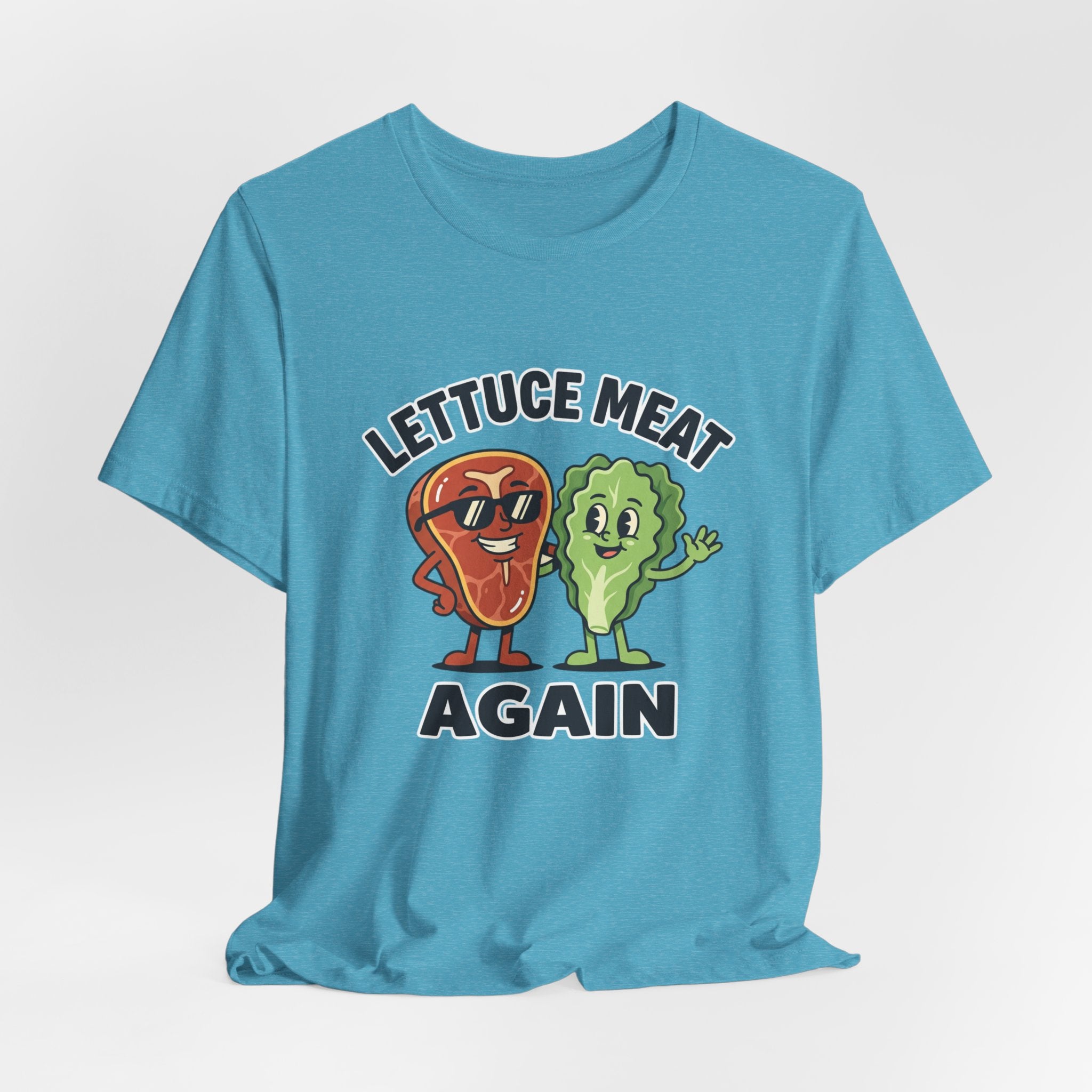 Lettuce Meat Again Tee — Funny Vegan/Meat-Lover Graphic T-Shirt