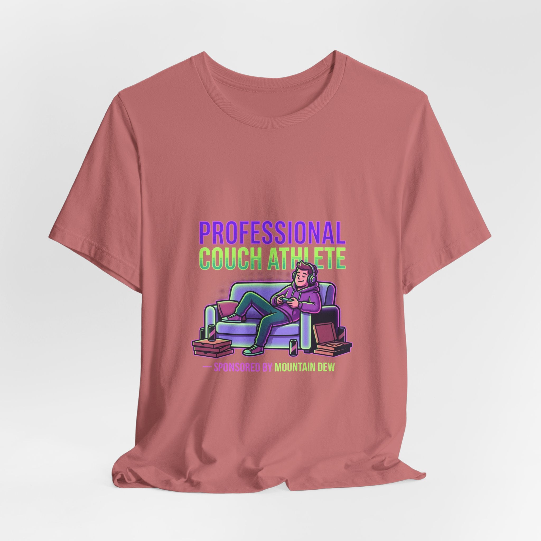 Professional Couch Athlete T-Shirt — Funny Lazy Gamer Tee