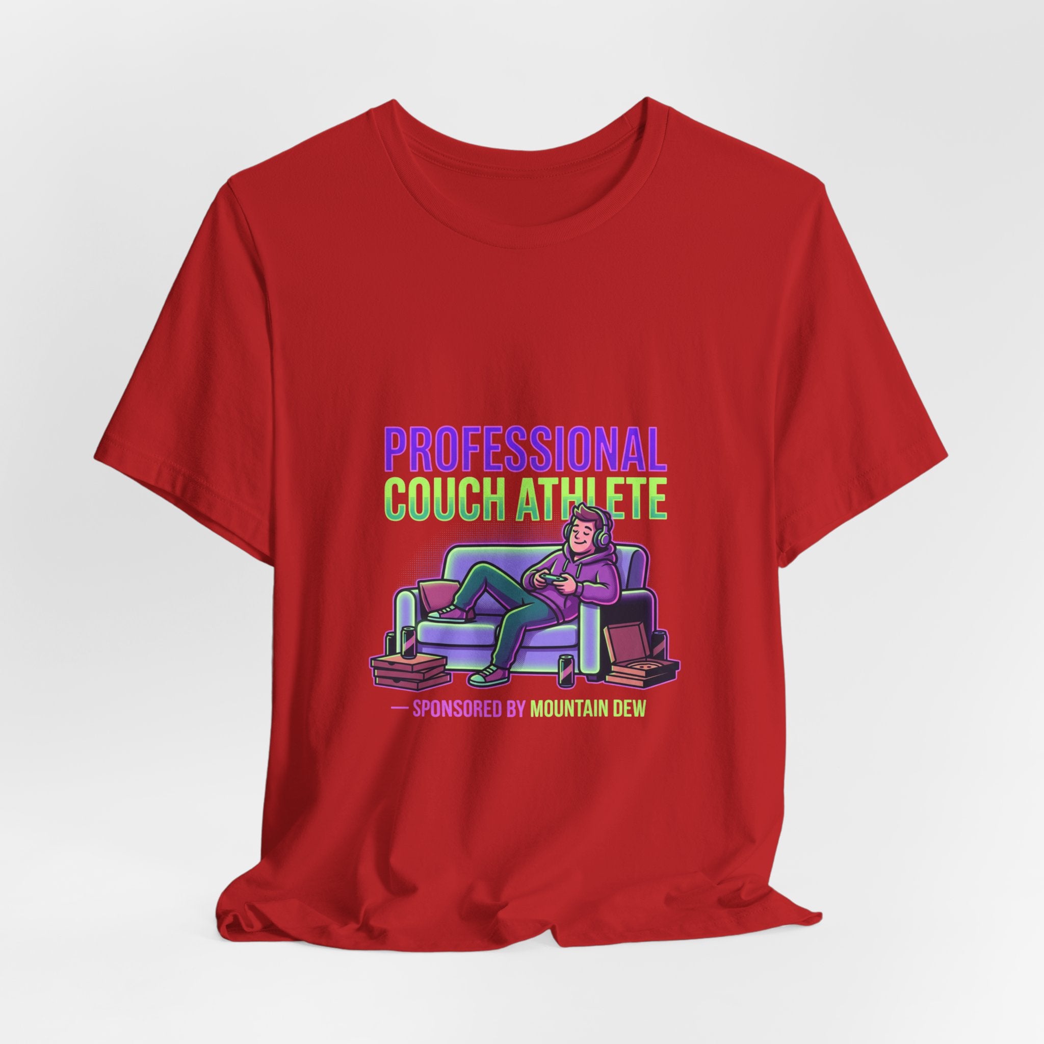 Professional Couch Athlete T-Shirt — Funny Lazy Gamer Tee