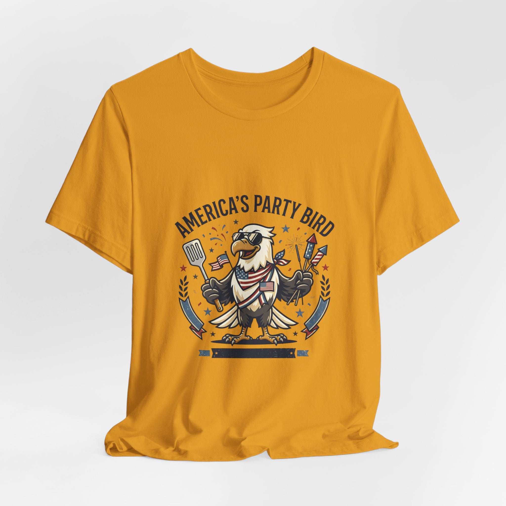 America's Party Bird T-Shirt — Patriotic Eagle BBQ & Fireworks Tee