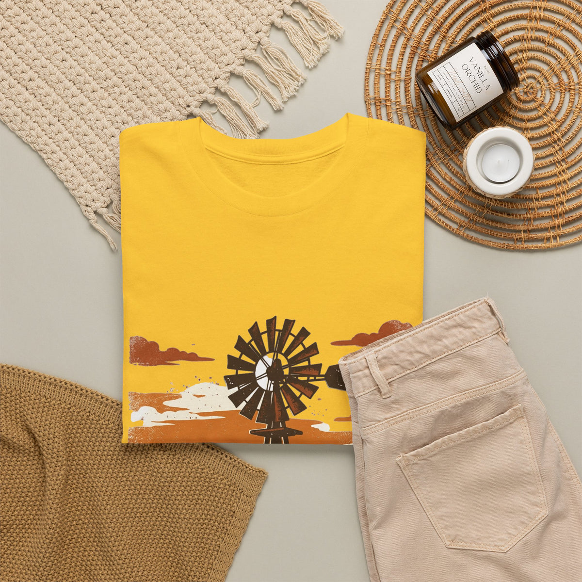 Windmill Sunset T-Shirt
