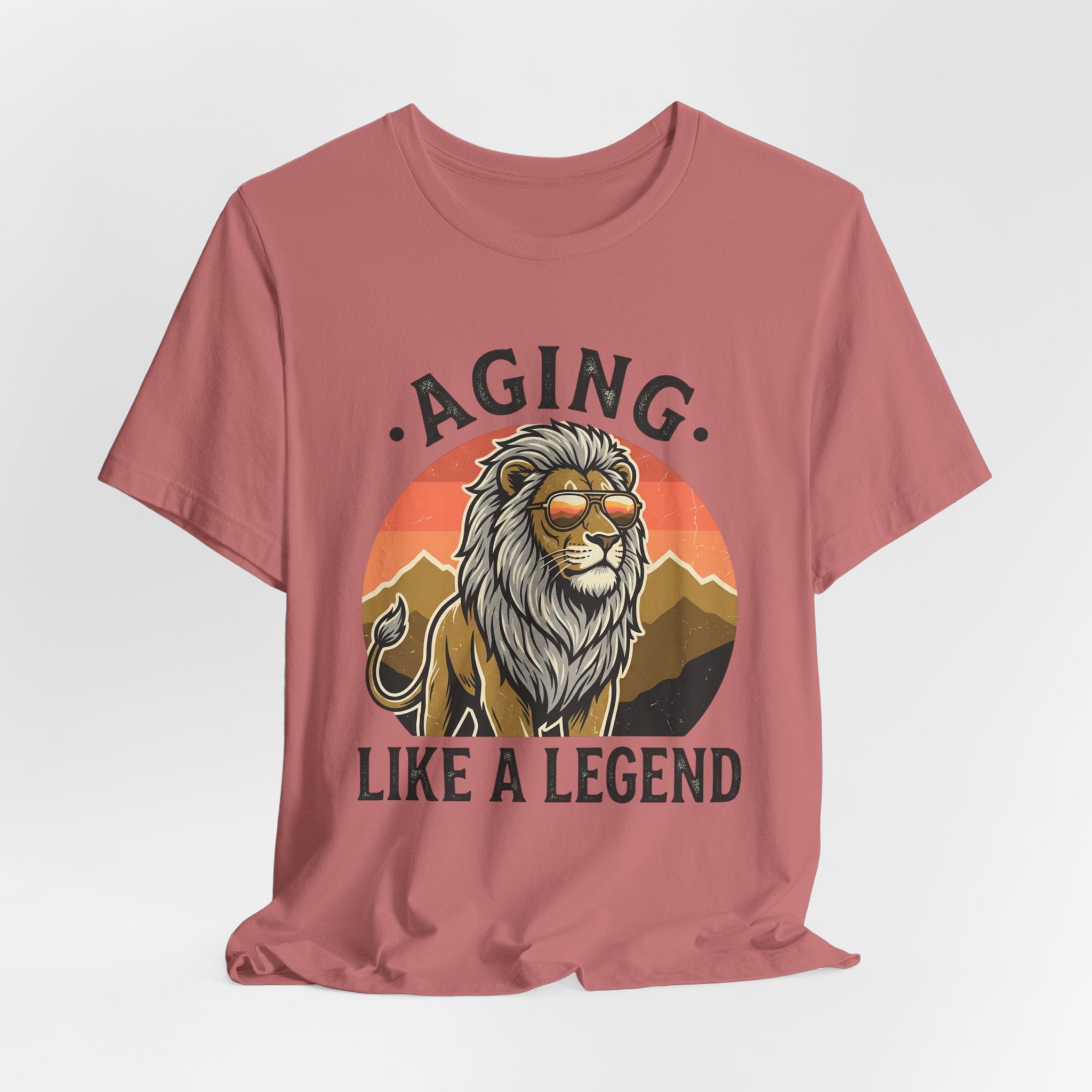Aging Like a Legend Tee — Vintage Lion Graphic T-Shirt for Men & Women